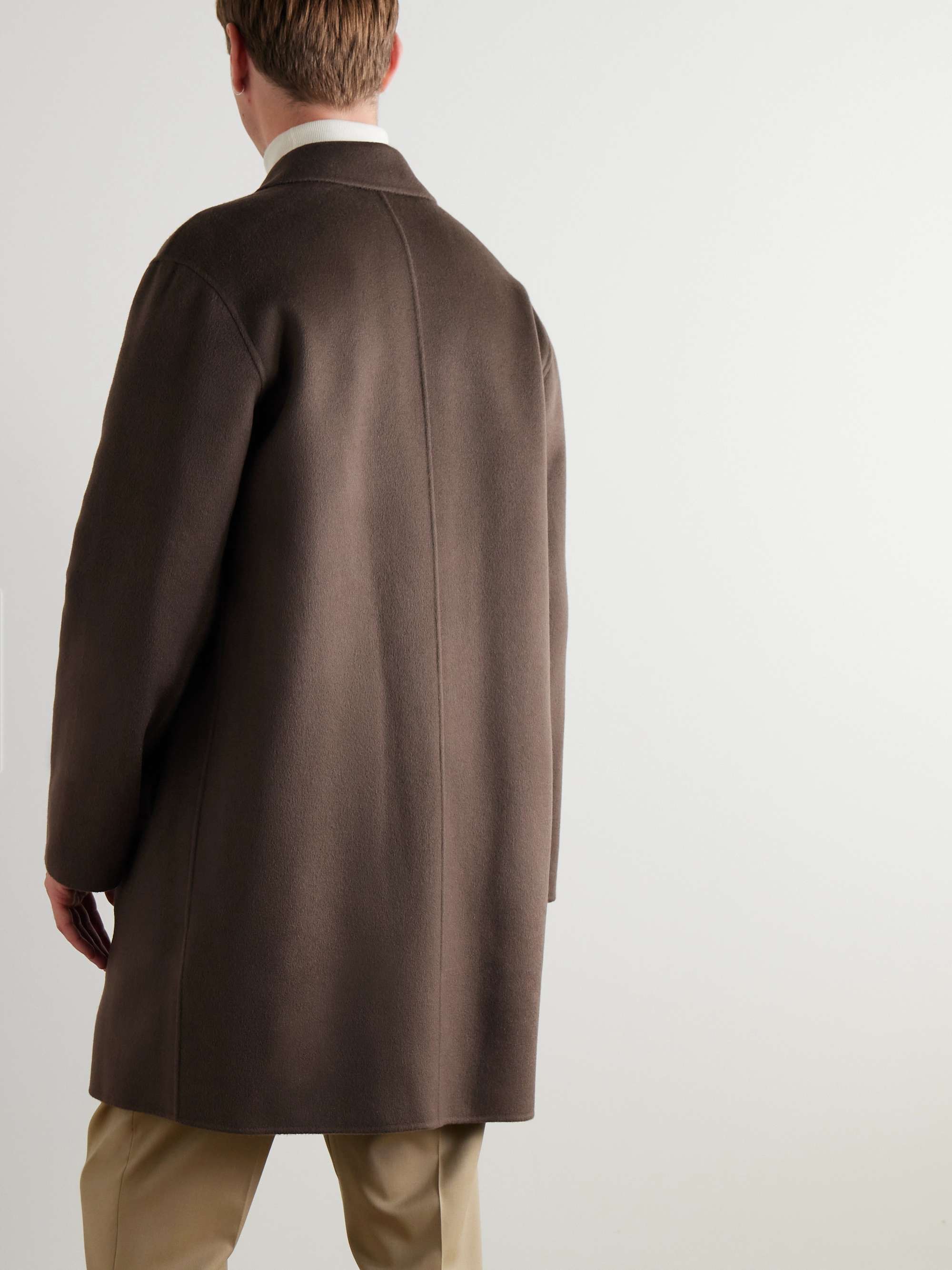 Double-Faced Wool and Cashmere-Blend Felt Car Coat view