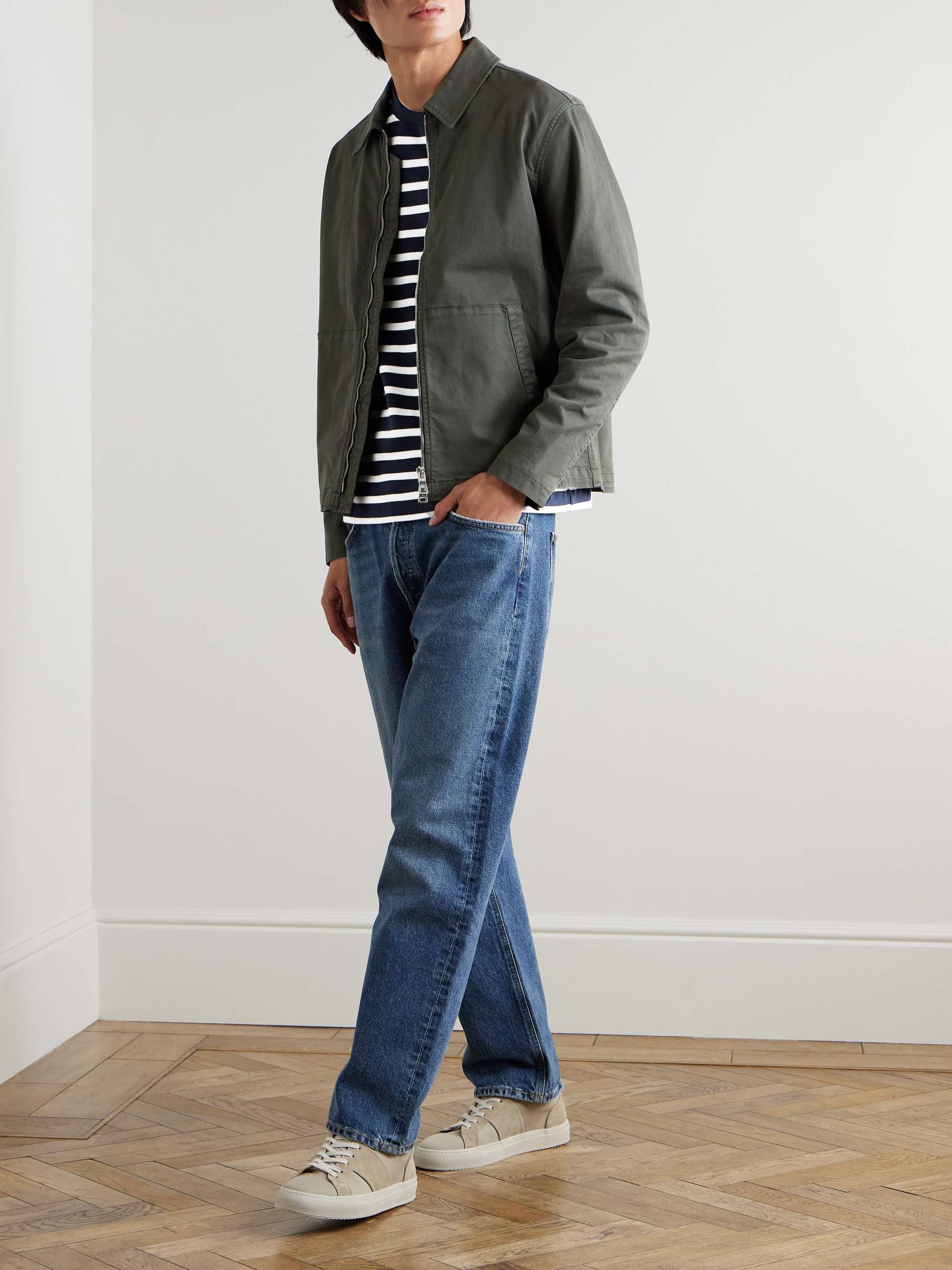 Striped Organic Cotton-Jersey T-Shirt view