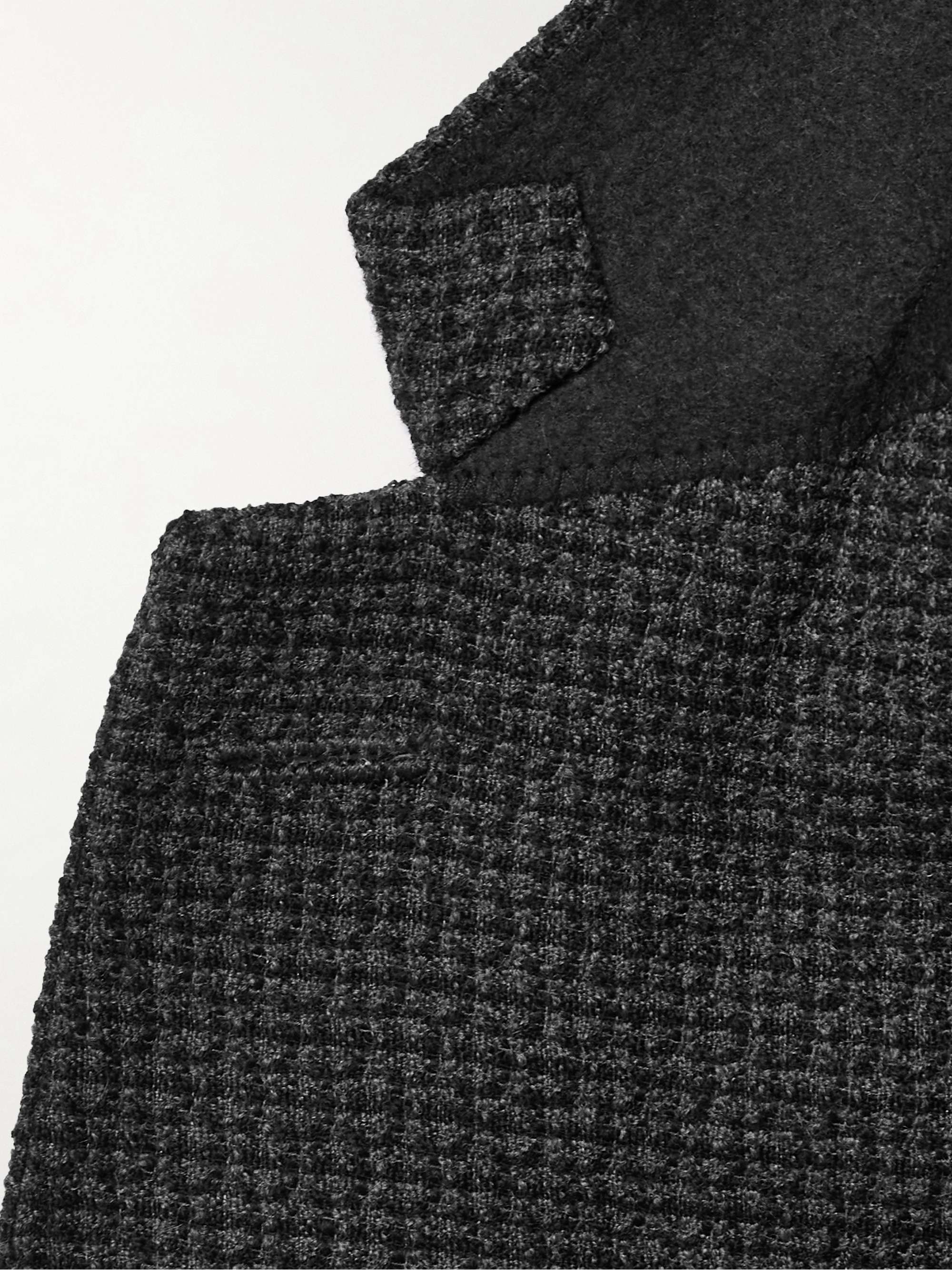 Regular-Fit Checked Wool-Blend Bouclé Blazer view