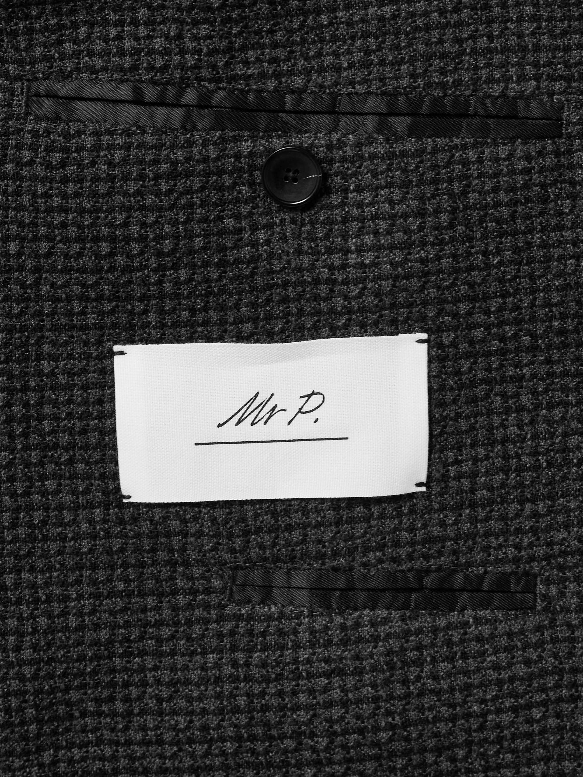 Regular-Fit Checked Wool-Blend Bouclé Blazer view