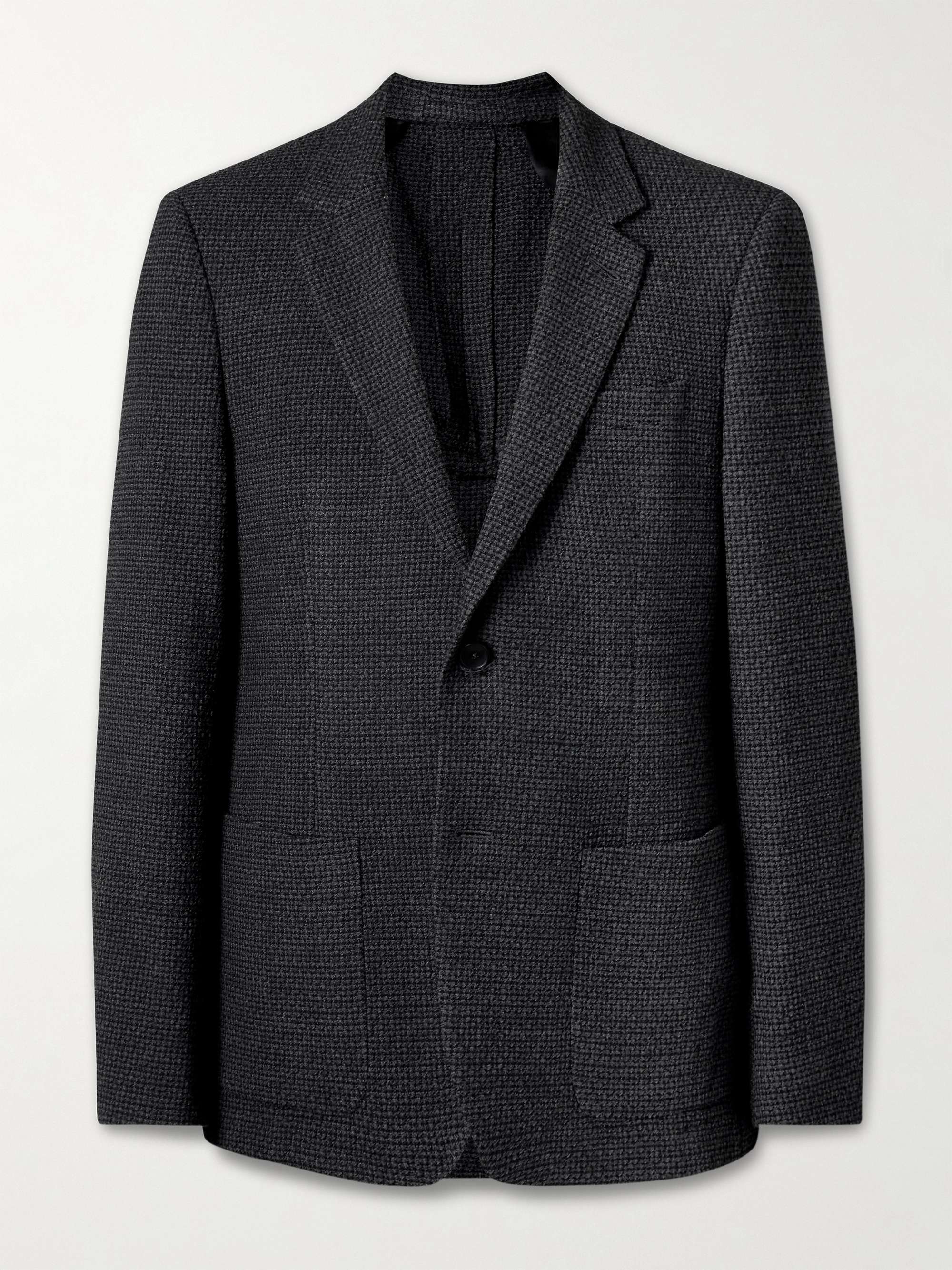 Regular-Fit Checked Wool-Blend Bouclé Blazer view