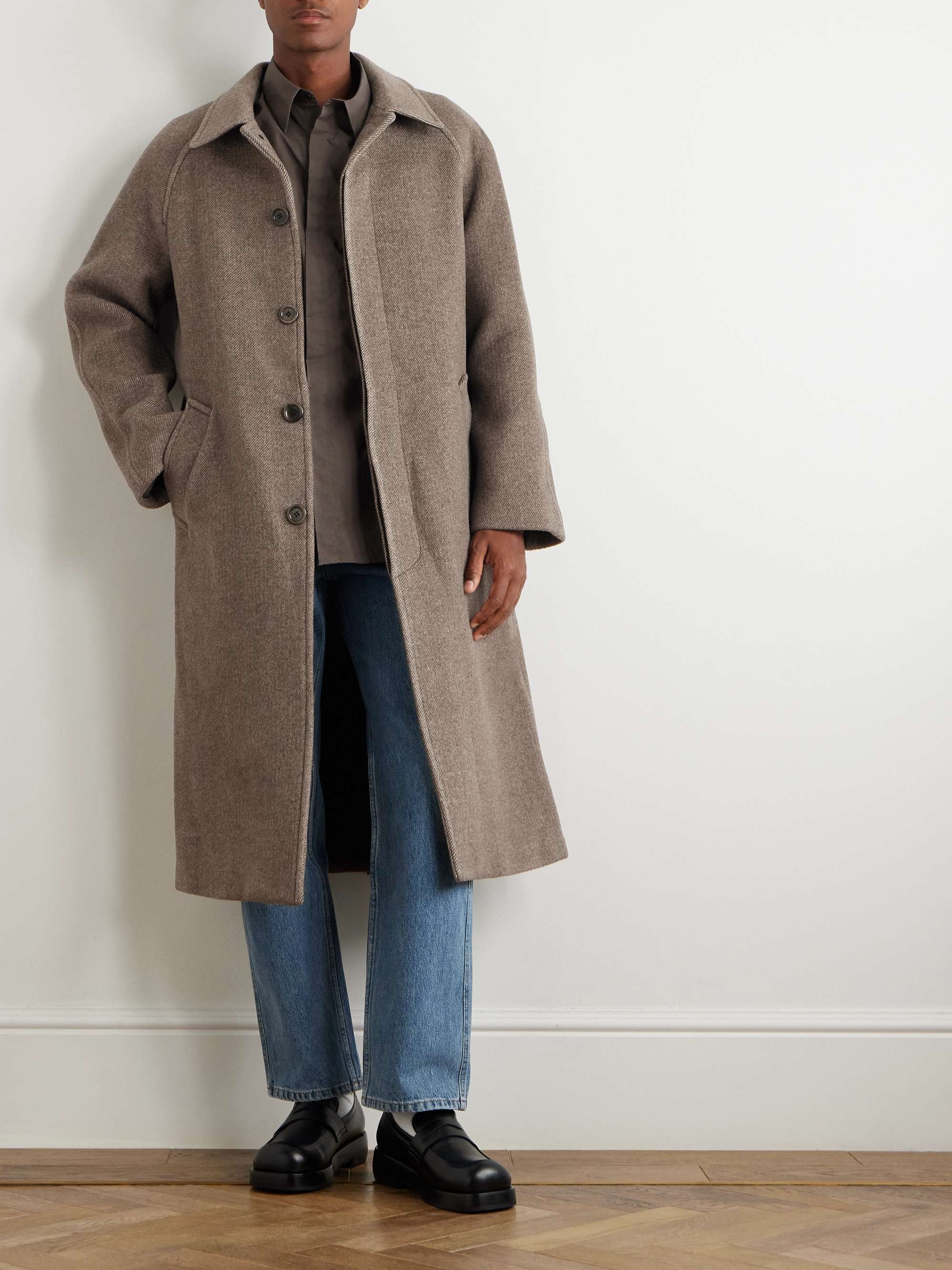 Wool and Alpaca-Blend Twill Coat view
