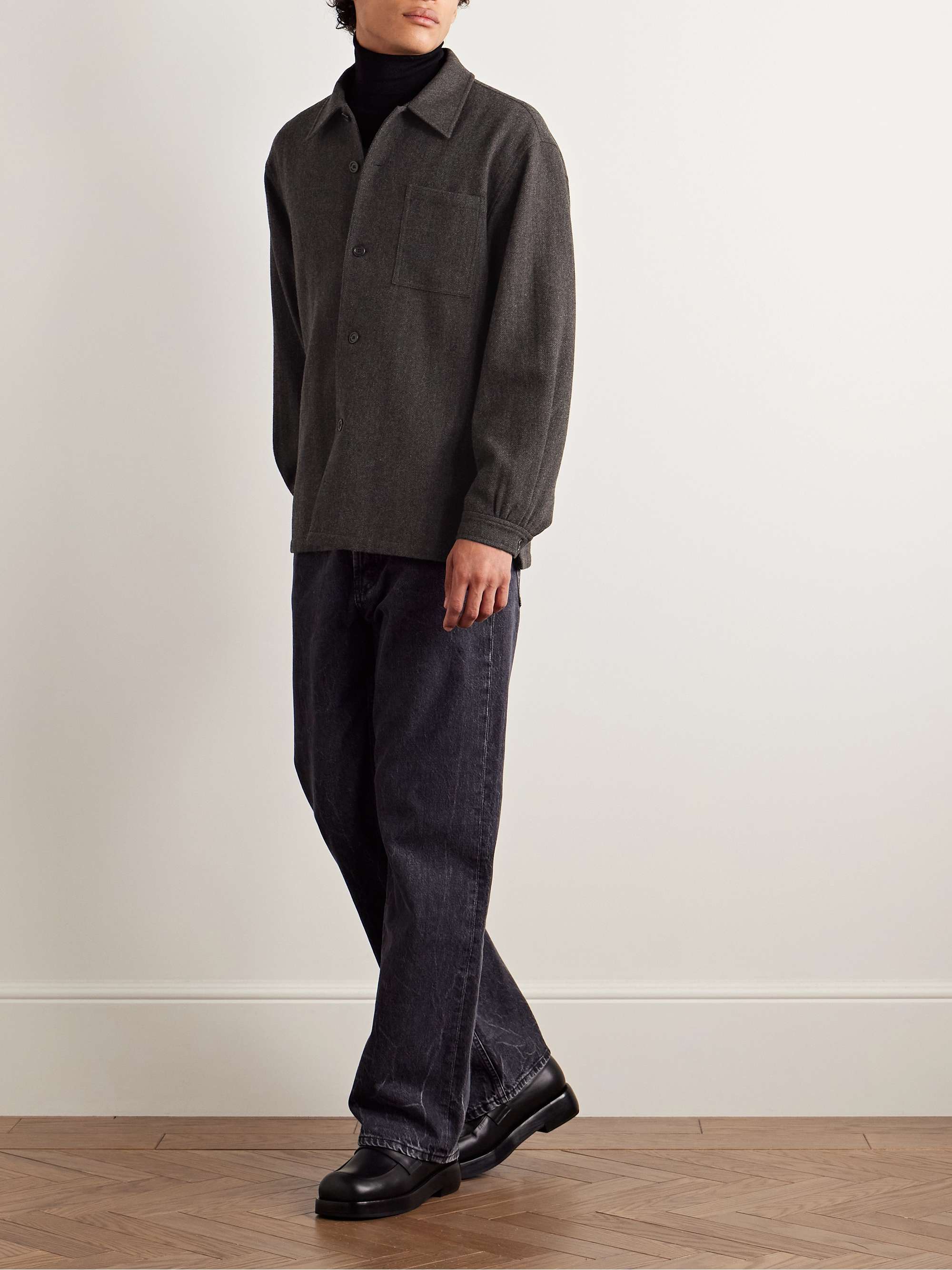 Herringbone Wool Overshirt view