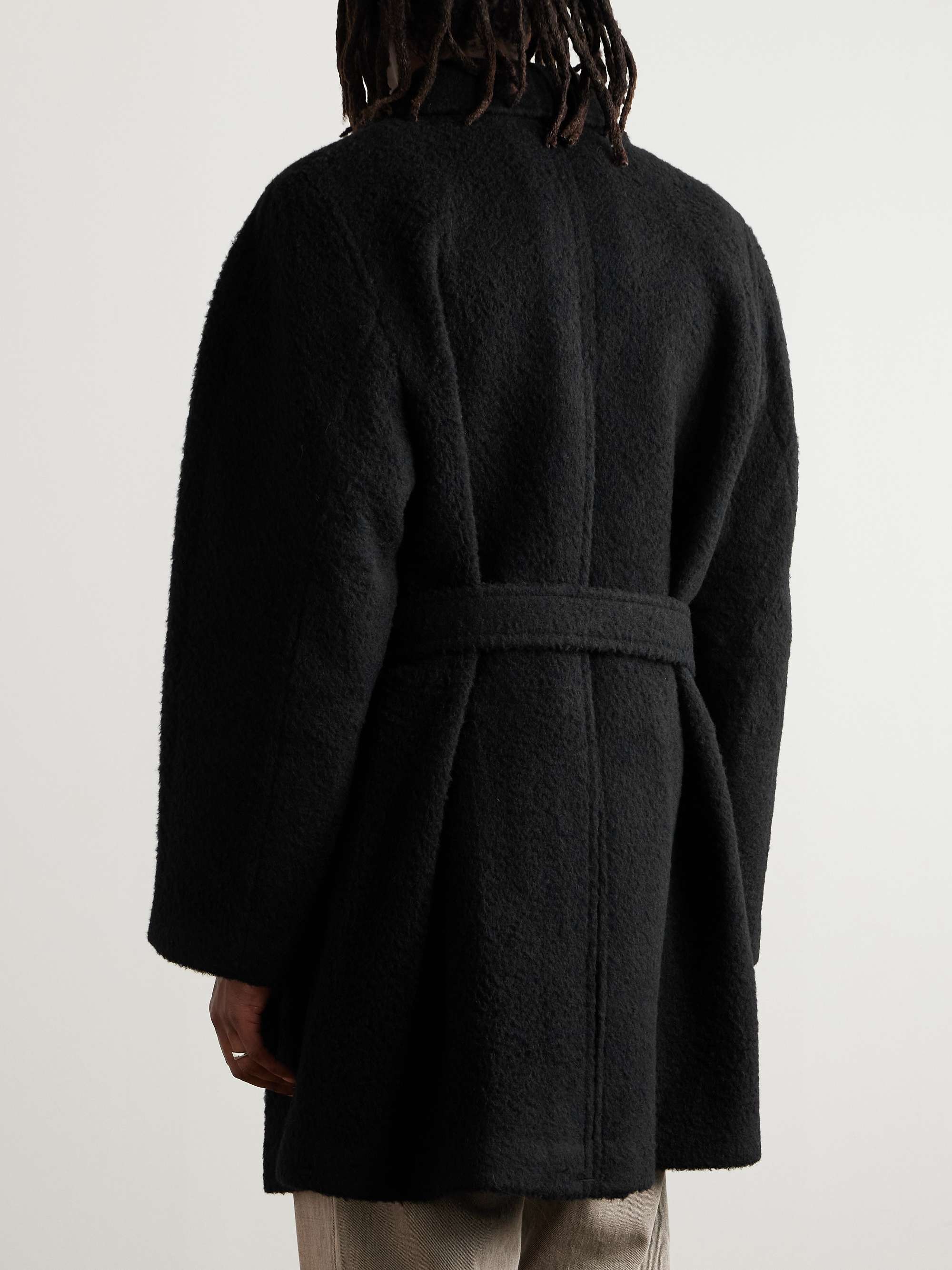 Oversized Belted Wool-Blend Bouclé Coat view