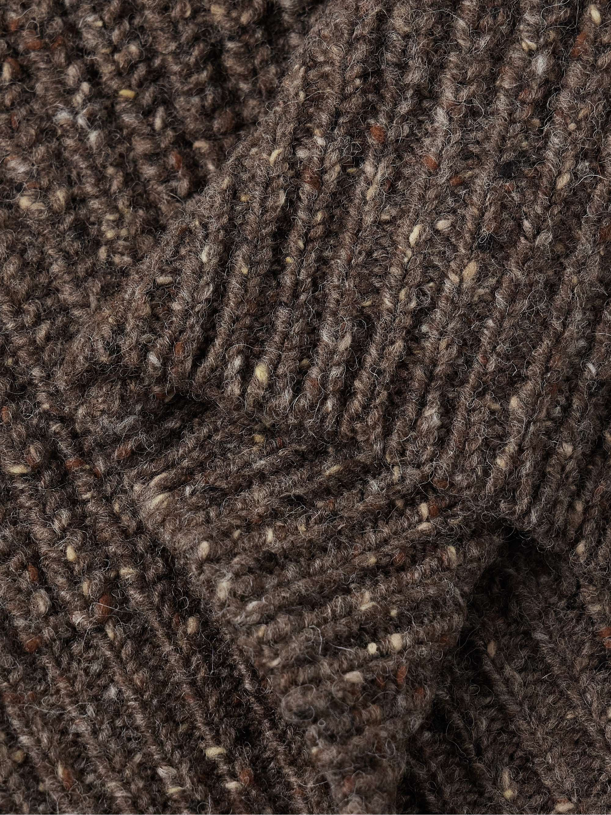 Loose Ends Ribbed Donegal Wool Zip-Up Cardigan view