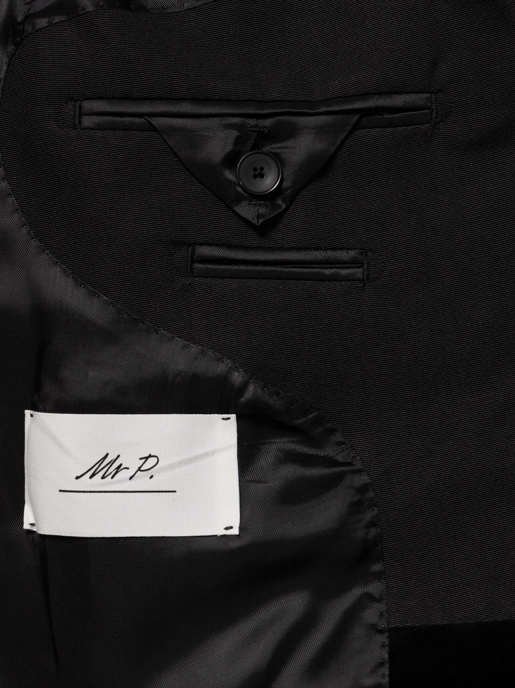 Slim-Fit Twill-Trimmed Cotton-Velvet Tuxedo Jacket view
