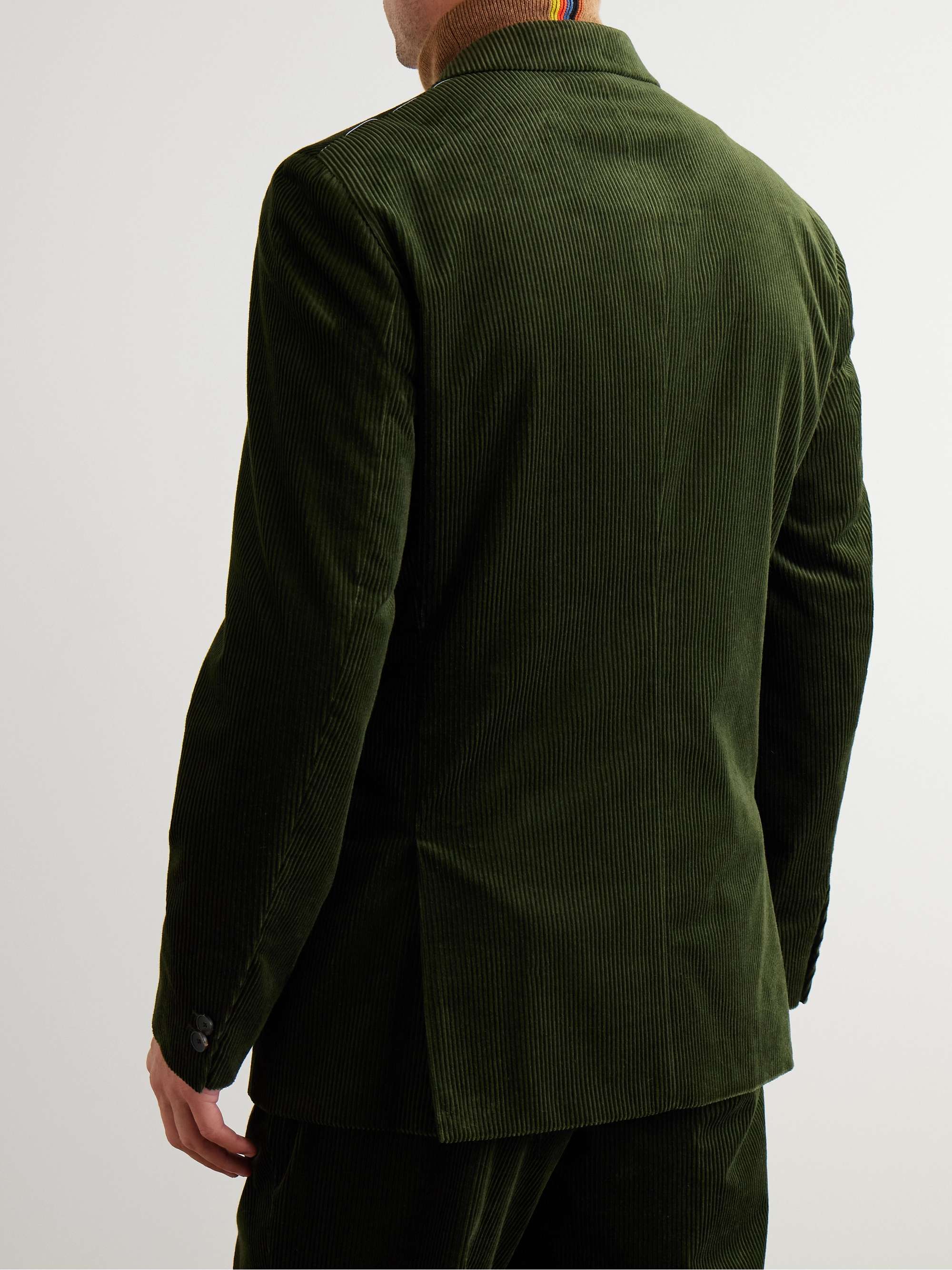 Slim-Fit Double-Breasted Cotton and Cashmere-Blend Corduroy Tuxedo Jacket view