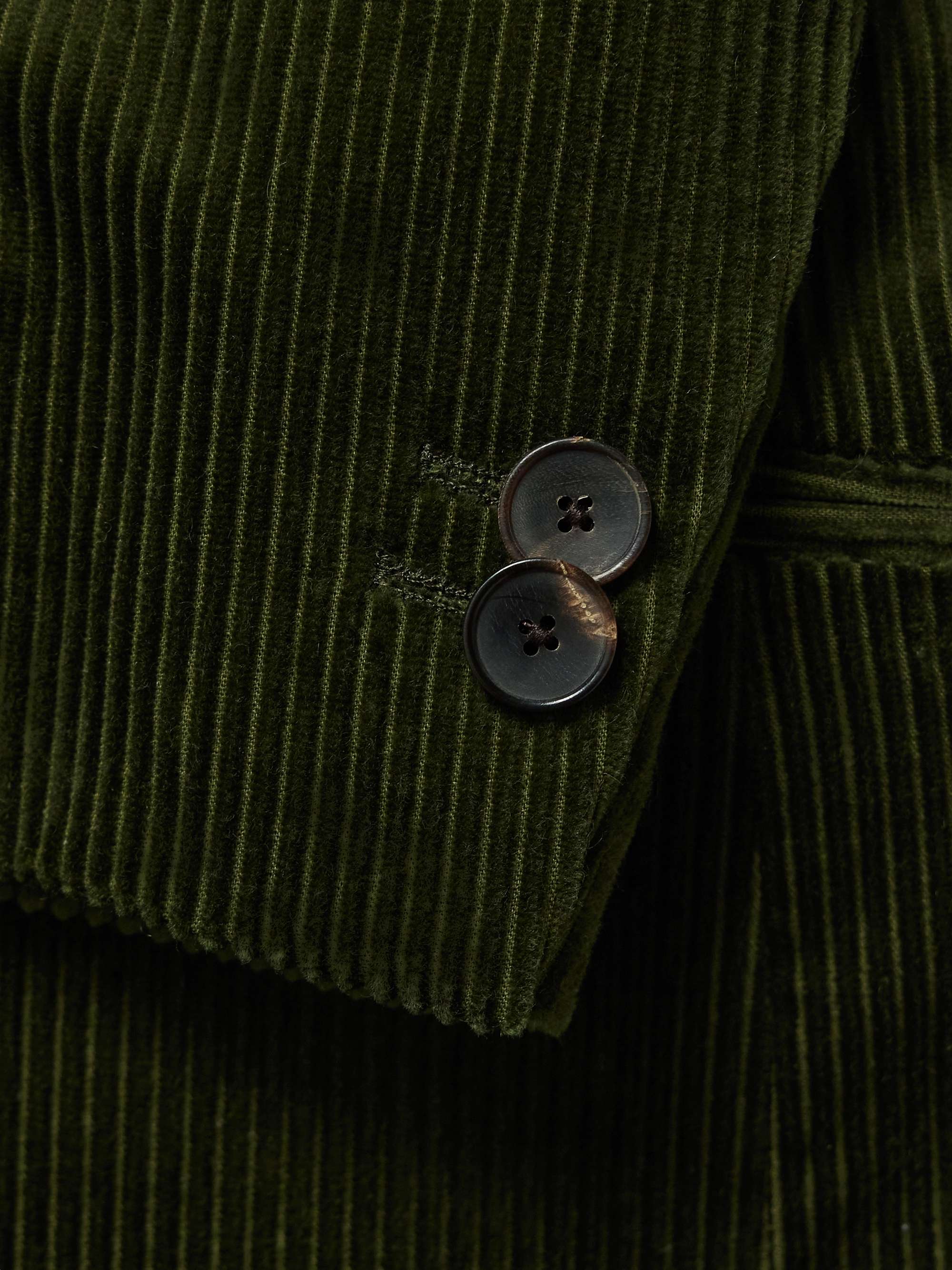 Slim-Fit Double-Breasted Cotton and Cashmere-Blend Corduroy Tuxedo Jacket view