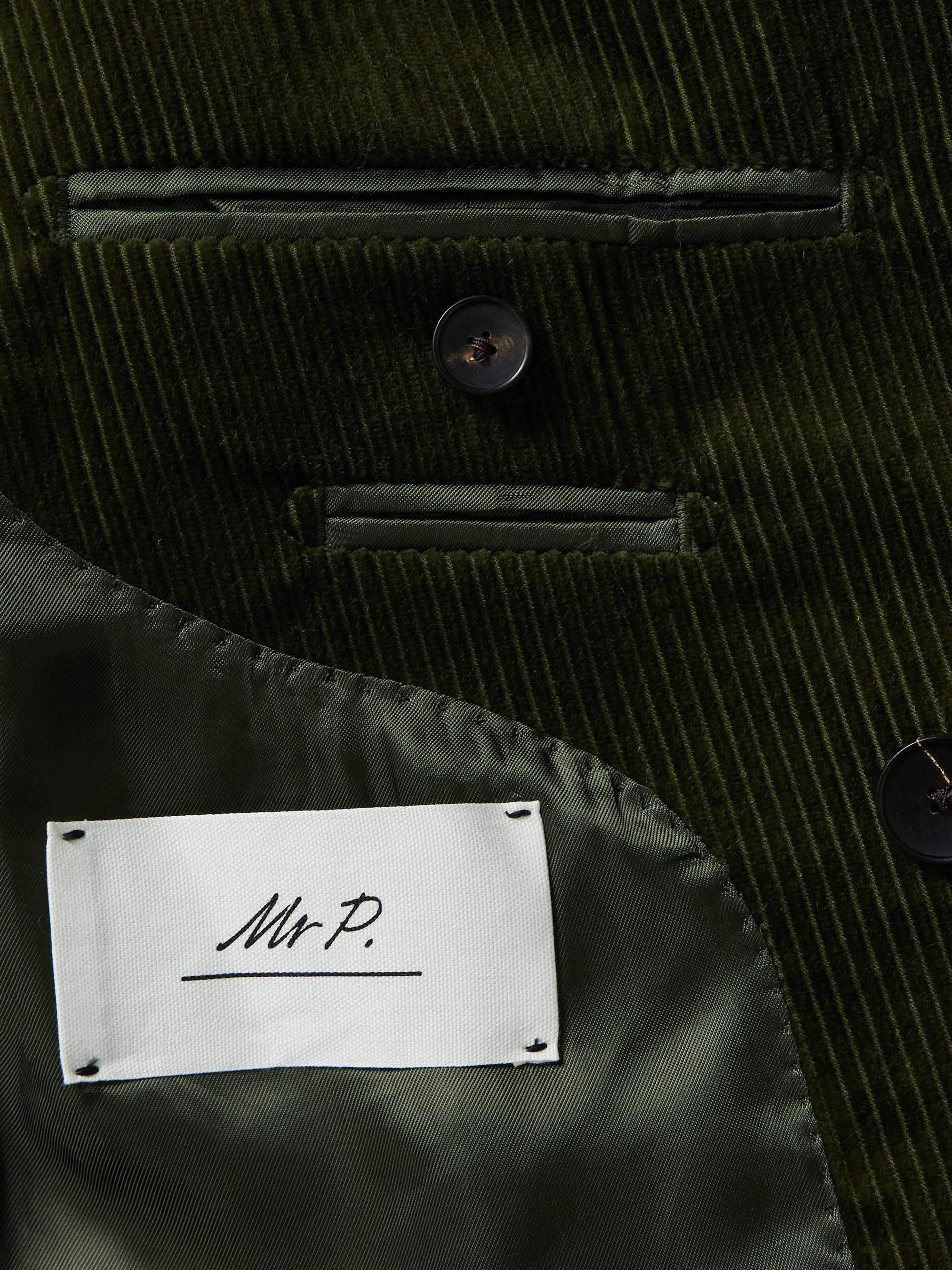 Slim-Fit Double-Breasted Cotton and Cashmere-Blend Corduroy Tuxedo Jacket view