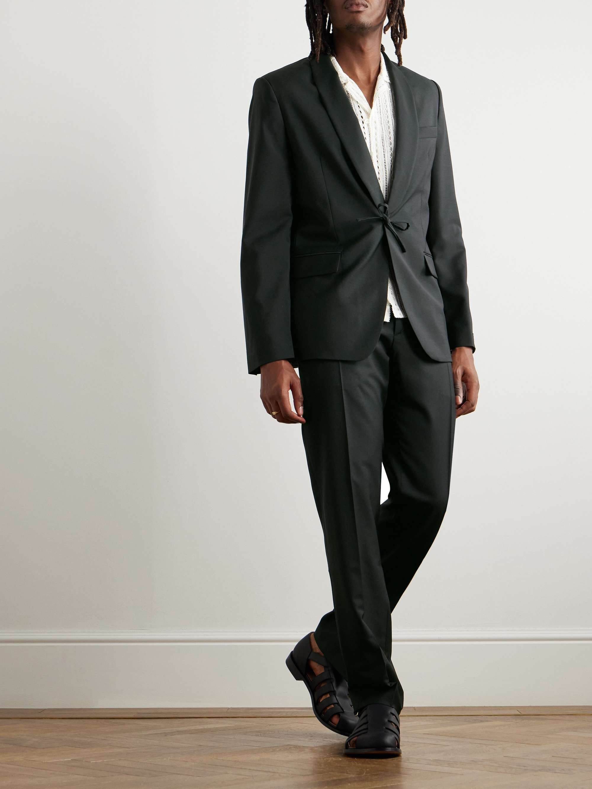 Shinji Virgin Wool and Mohair-Blend Suit Jacket view