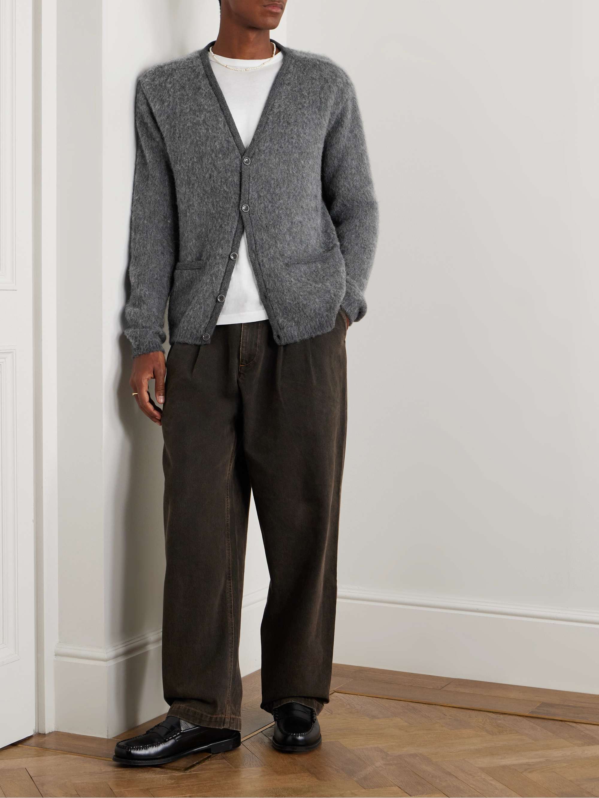 Pichiu Brushed Wool and Alpaca-Blend Cardigan view