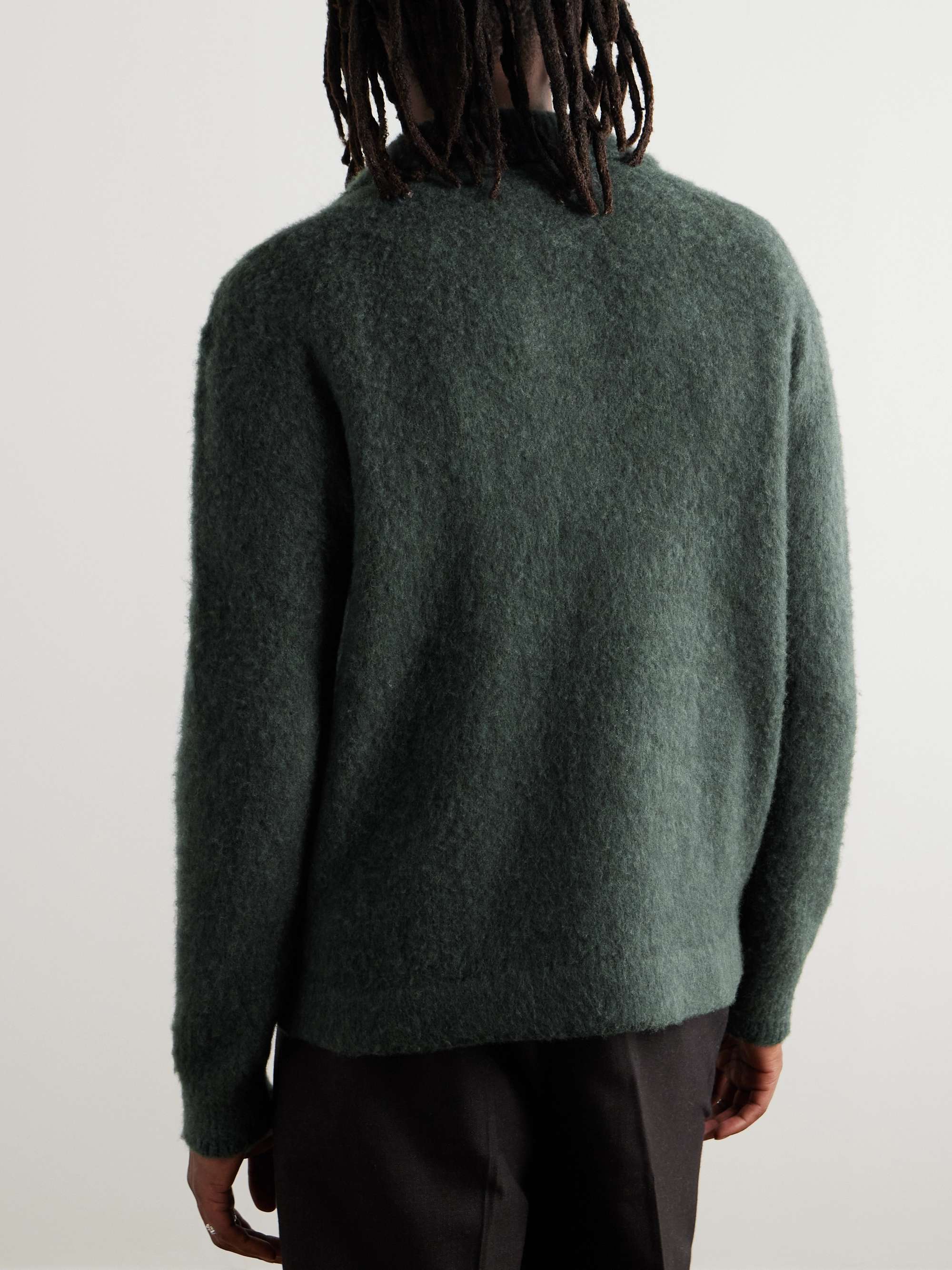 Sechura Brushed Merino Wool-Blend Half-Zip Sweater view