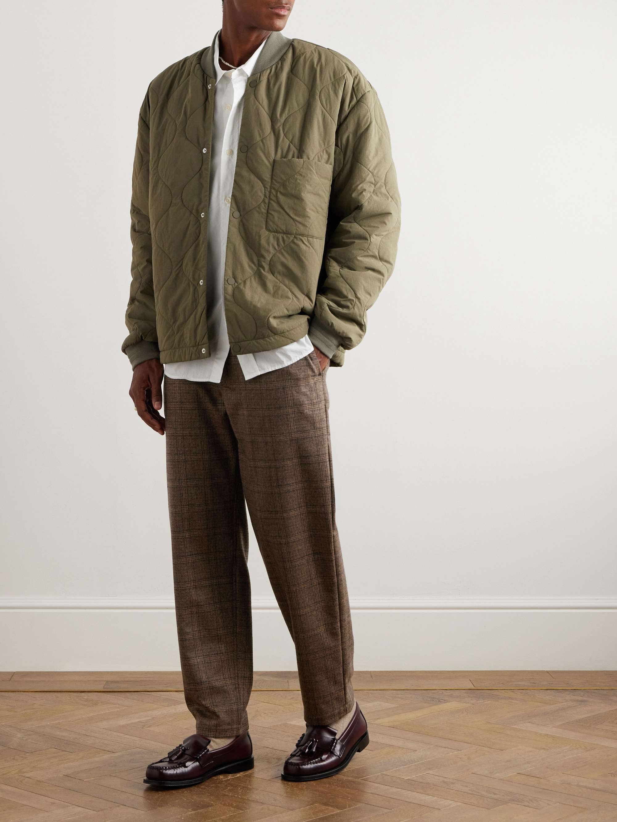 Banasa Tapered Checked Alpaca and Virgin Wool-Blend Suit Trousers view