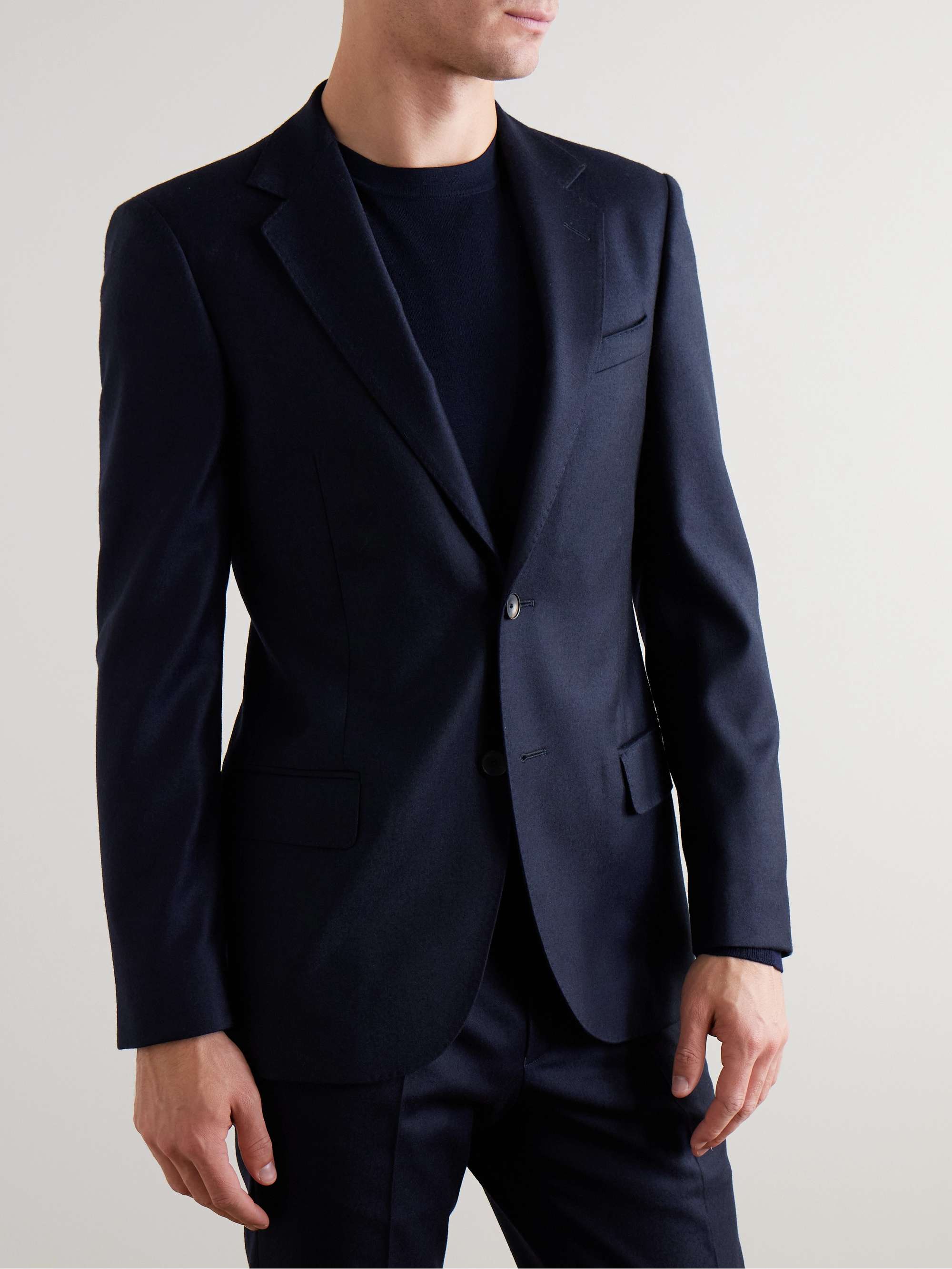Slim-Fit Wool-Flannel Suit Jacket view