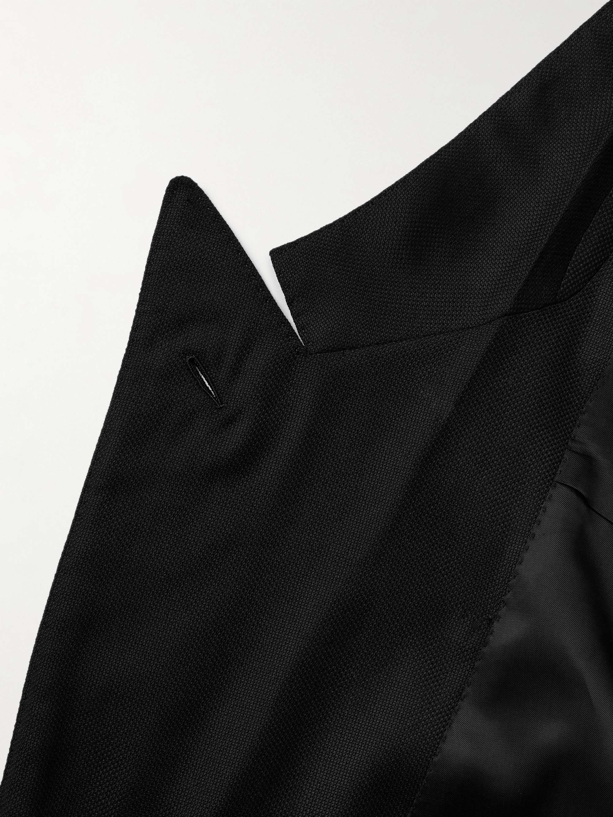 Double-Breasted Wool-Hopsack Blazer view