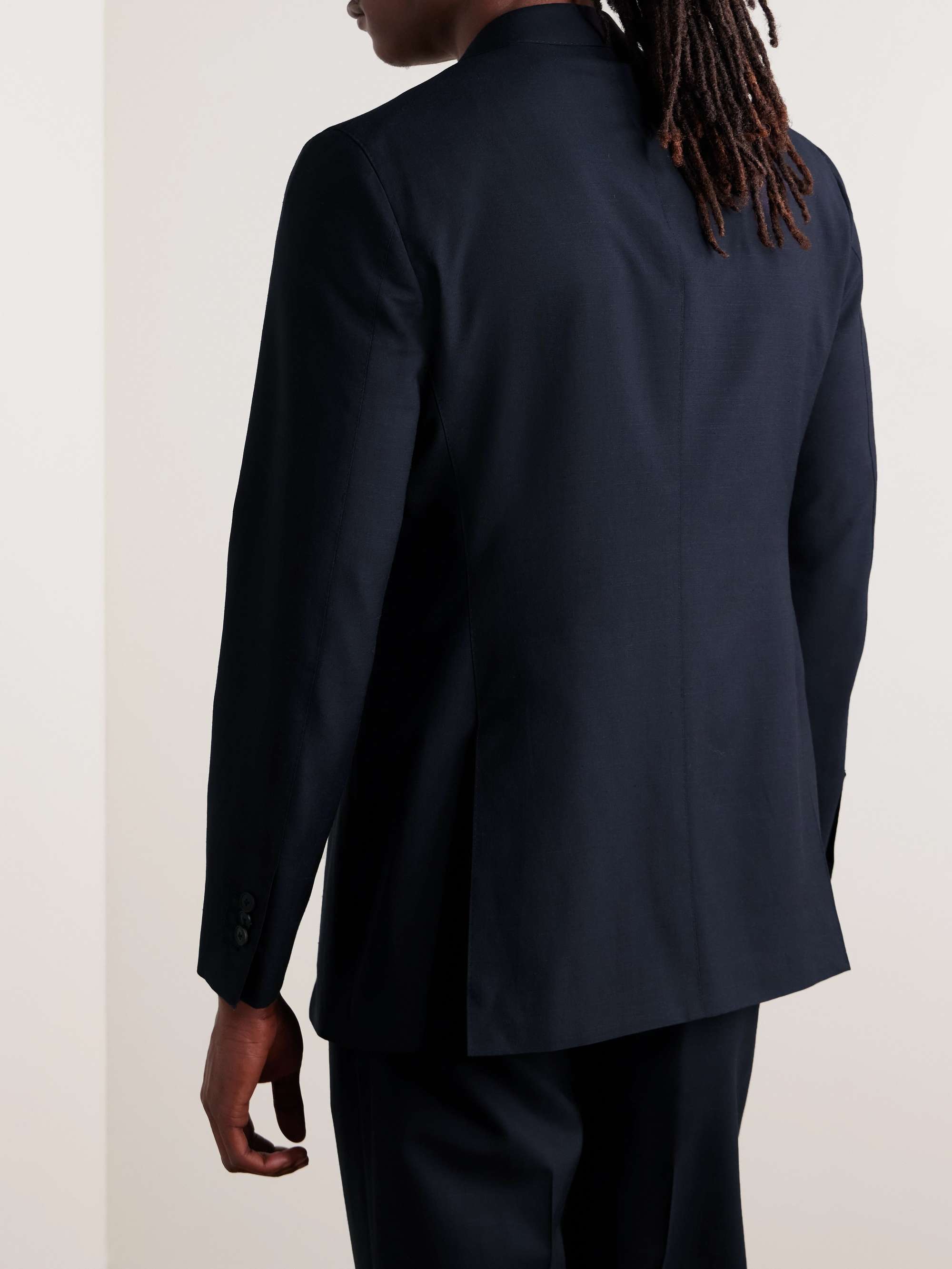 Slim-Fit Wool, Linen and Silk-Blend Suit Jacket view