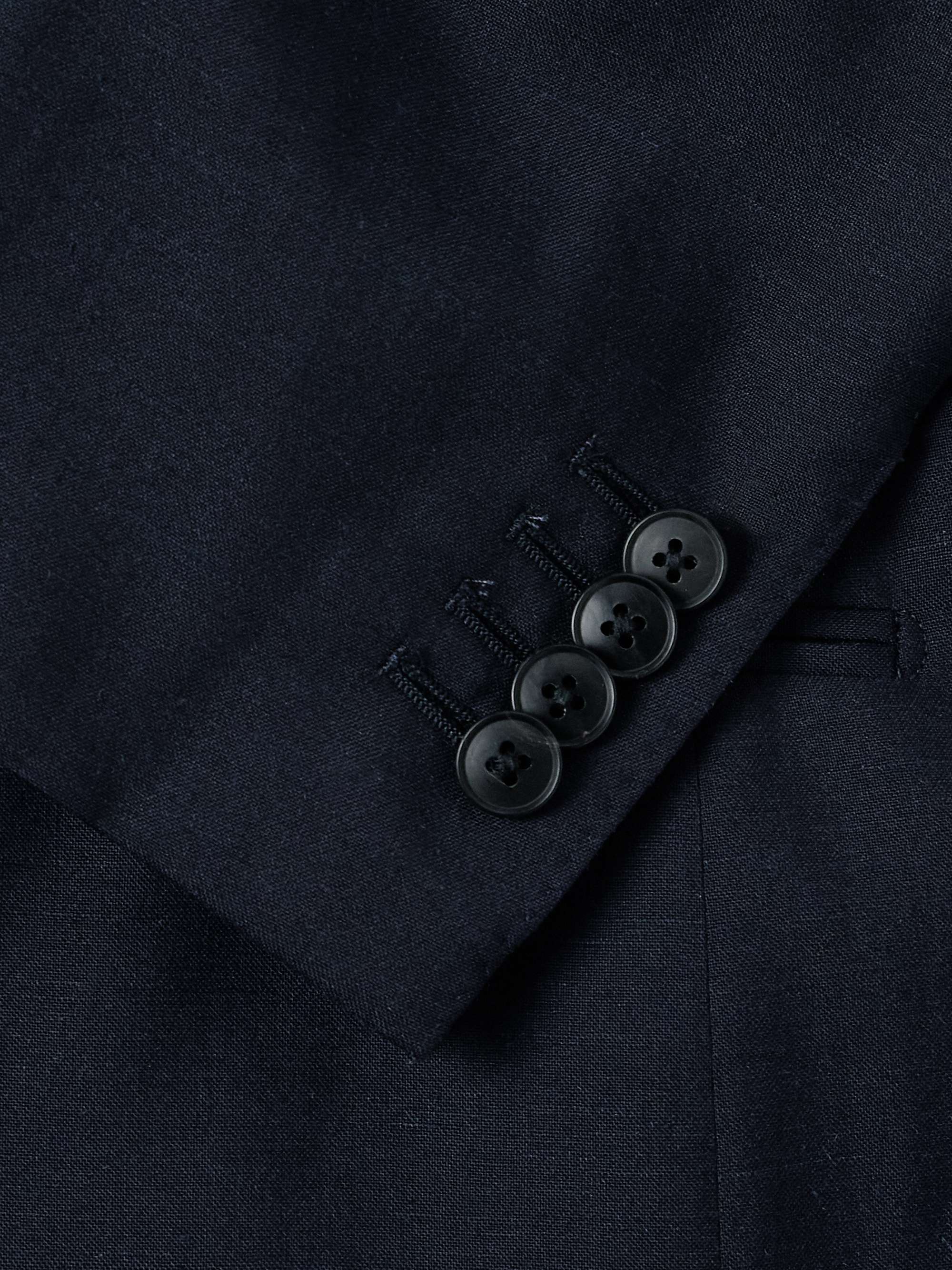 Slim-Fit Wool, Linen and Silk-Blend Suit Jacket view