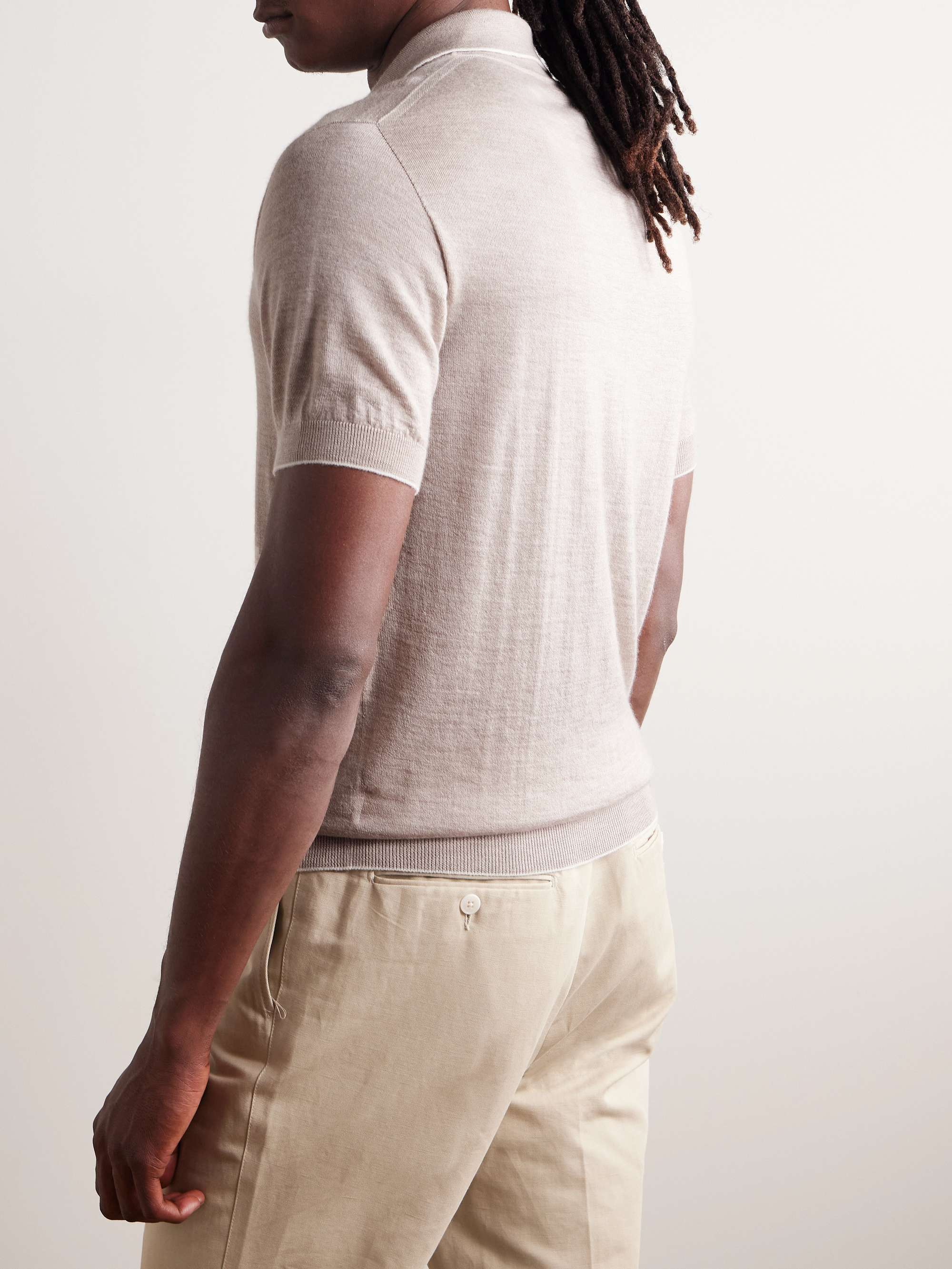 Capell Cashmere and Silk-Blend Polo Shirt view