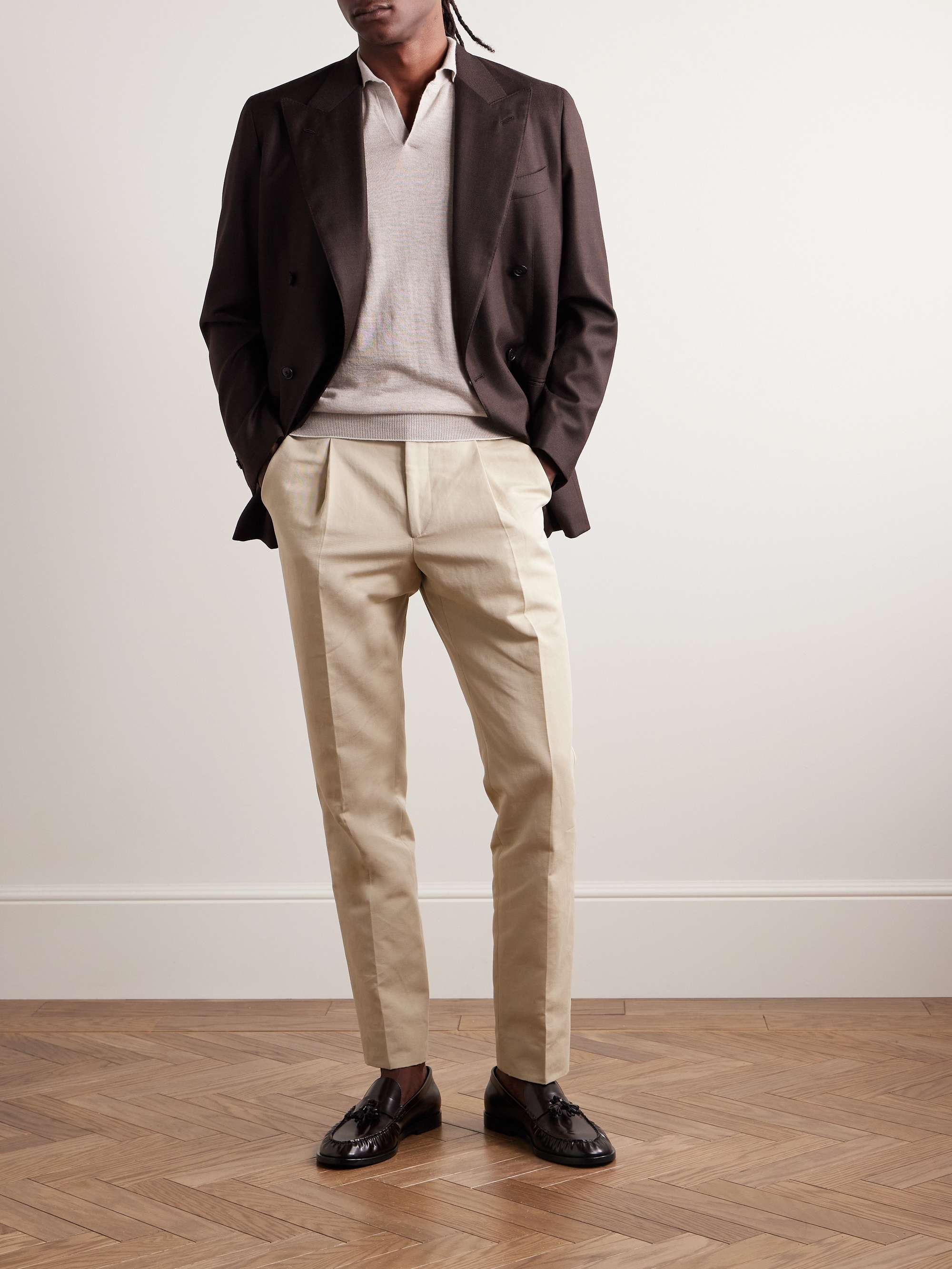 Capell Cashmere and Silk-Blend Polo Shirt view