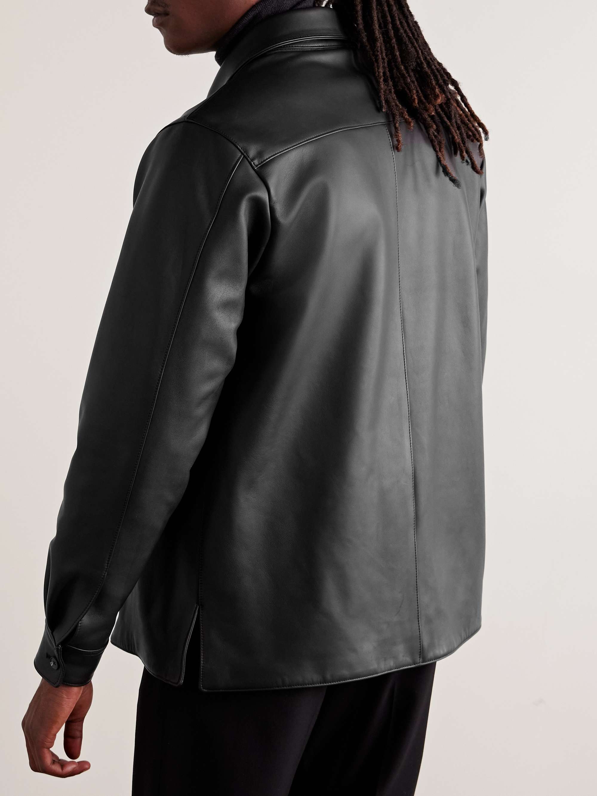 Leather Shirt Jacket view