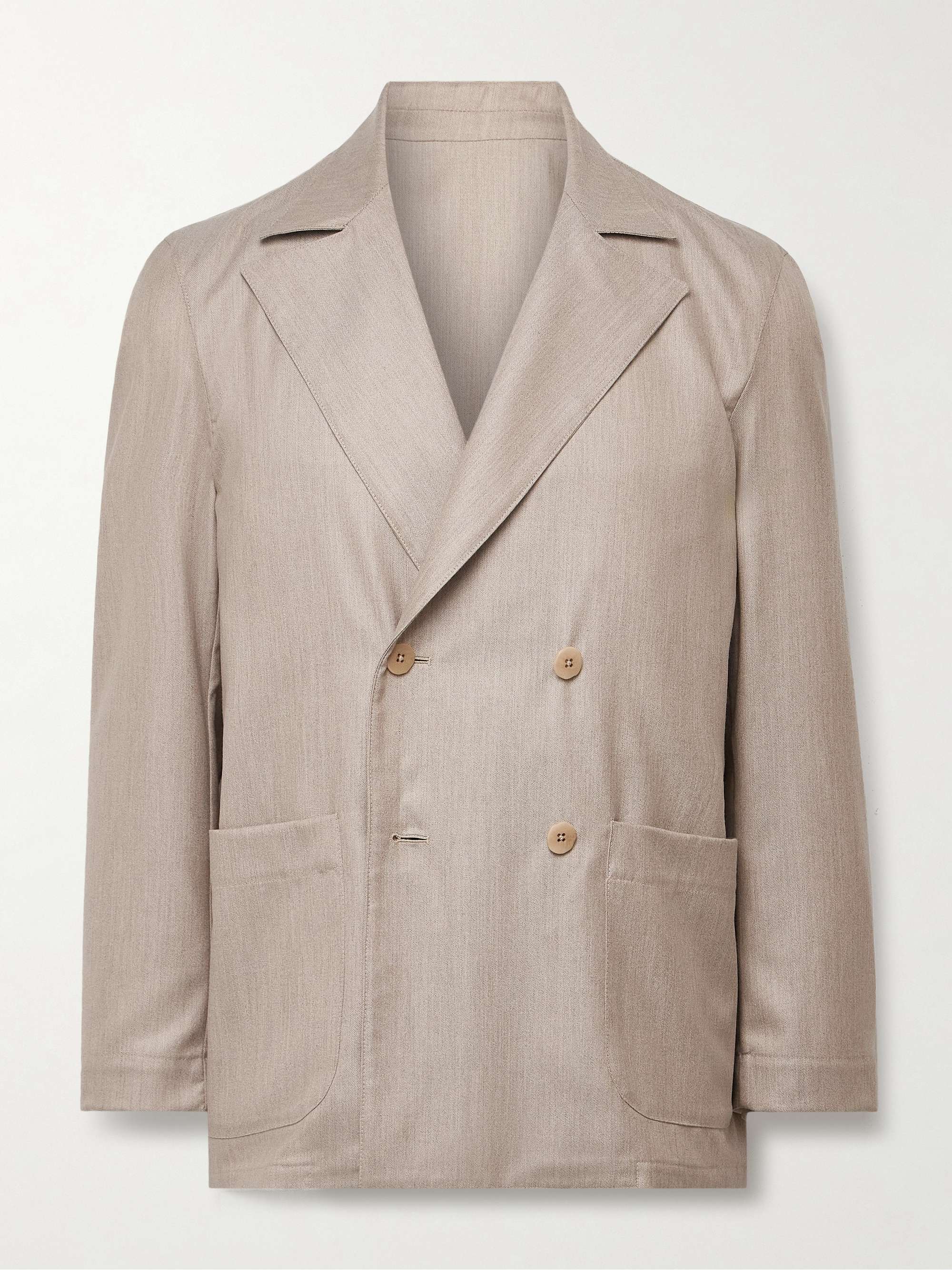Double-Breasted Cashmere Suit Jacket view