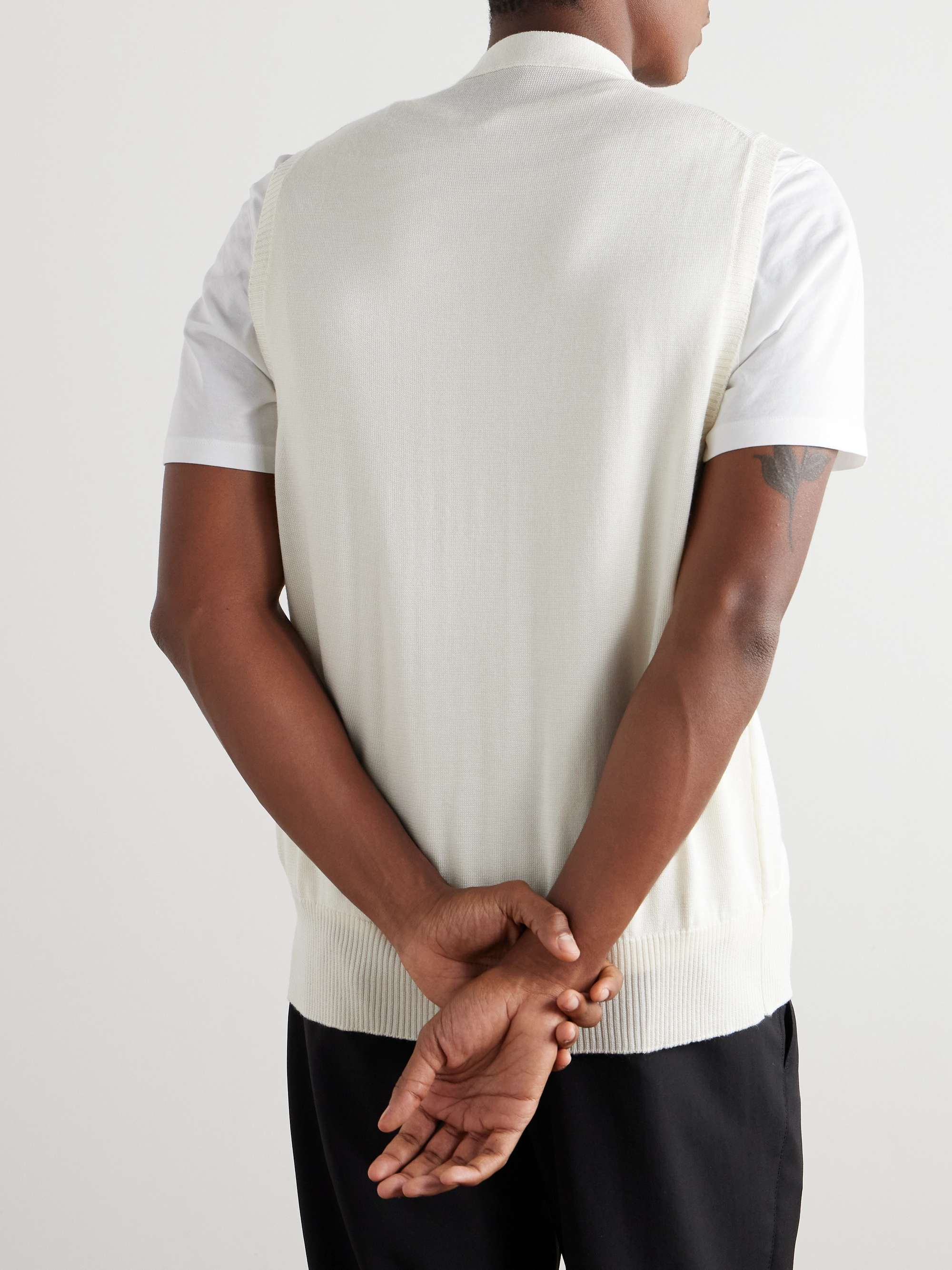 Wool and Silk-Blend Sweater Vest view