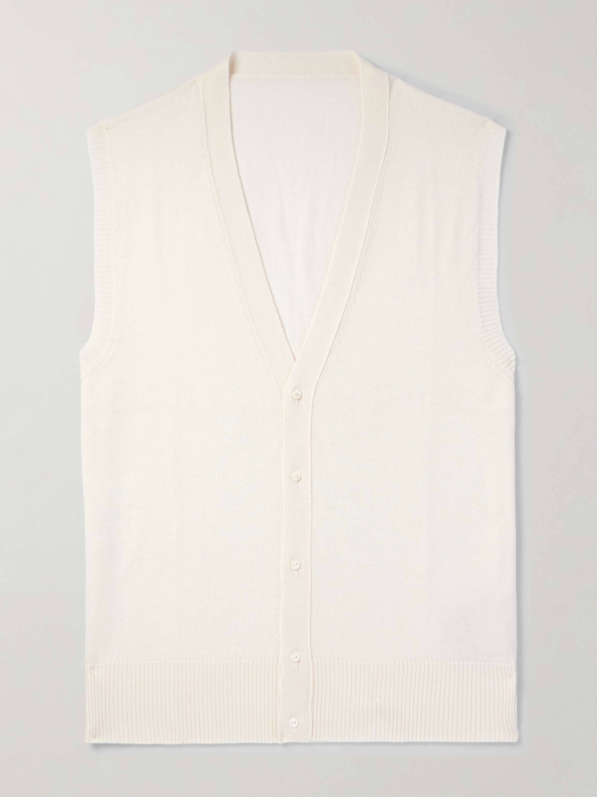 Wool and Silk-Blend Sweater Vest view