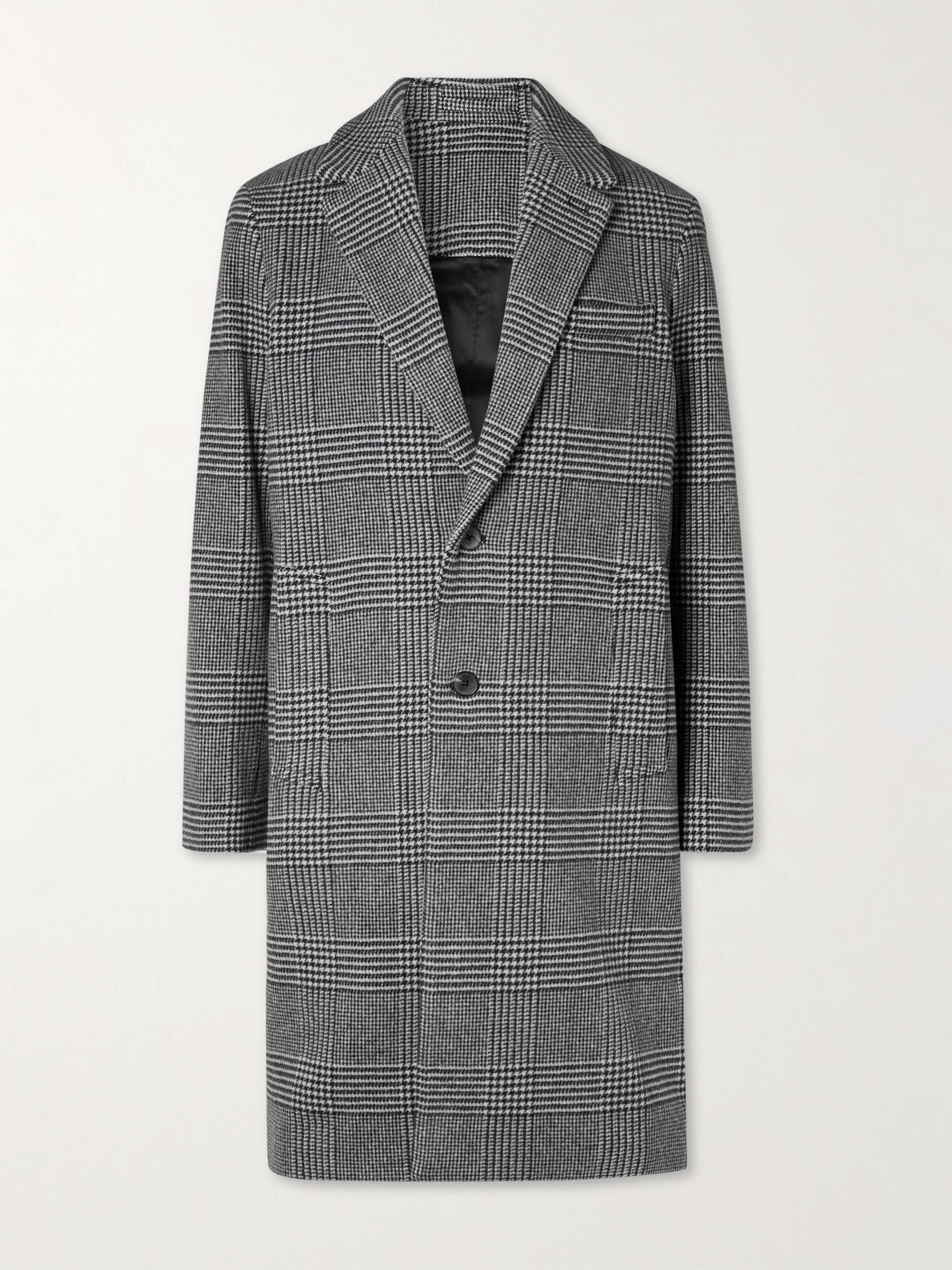 Checked Virgin Wool-Blend Coat view