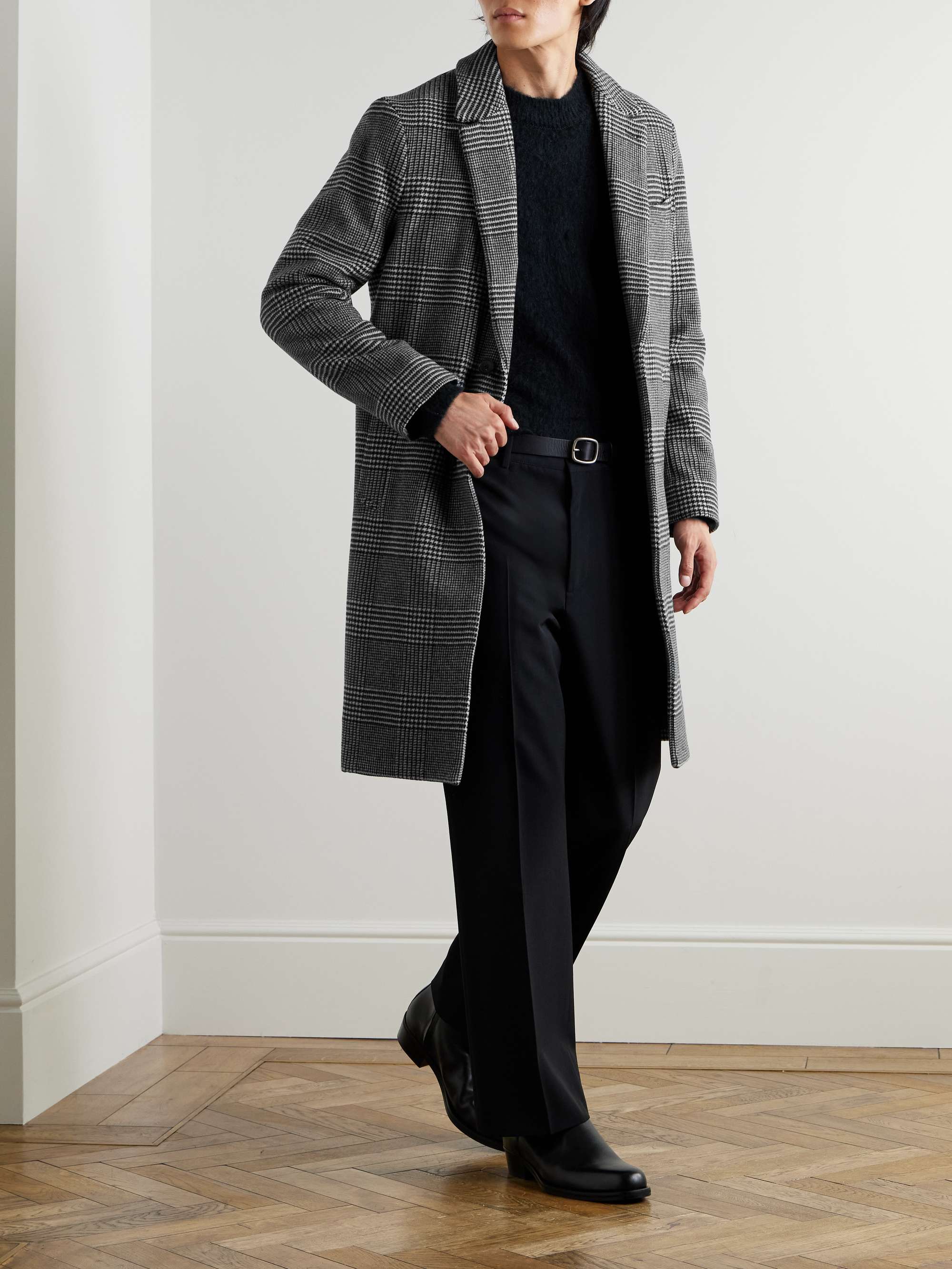 Checked Virgin Wool-Blend Coat view