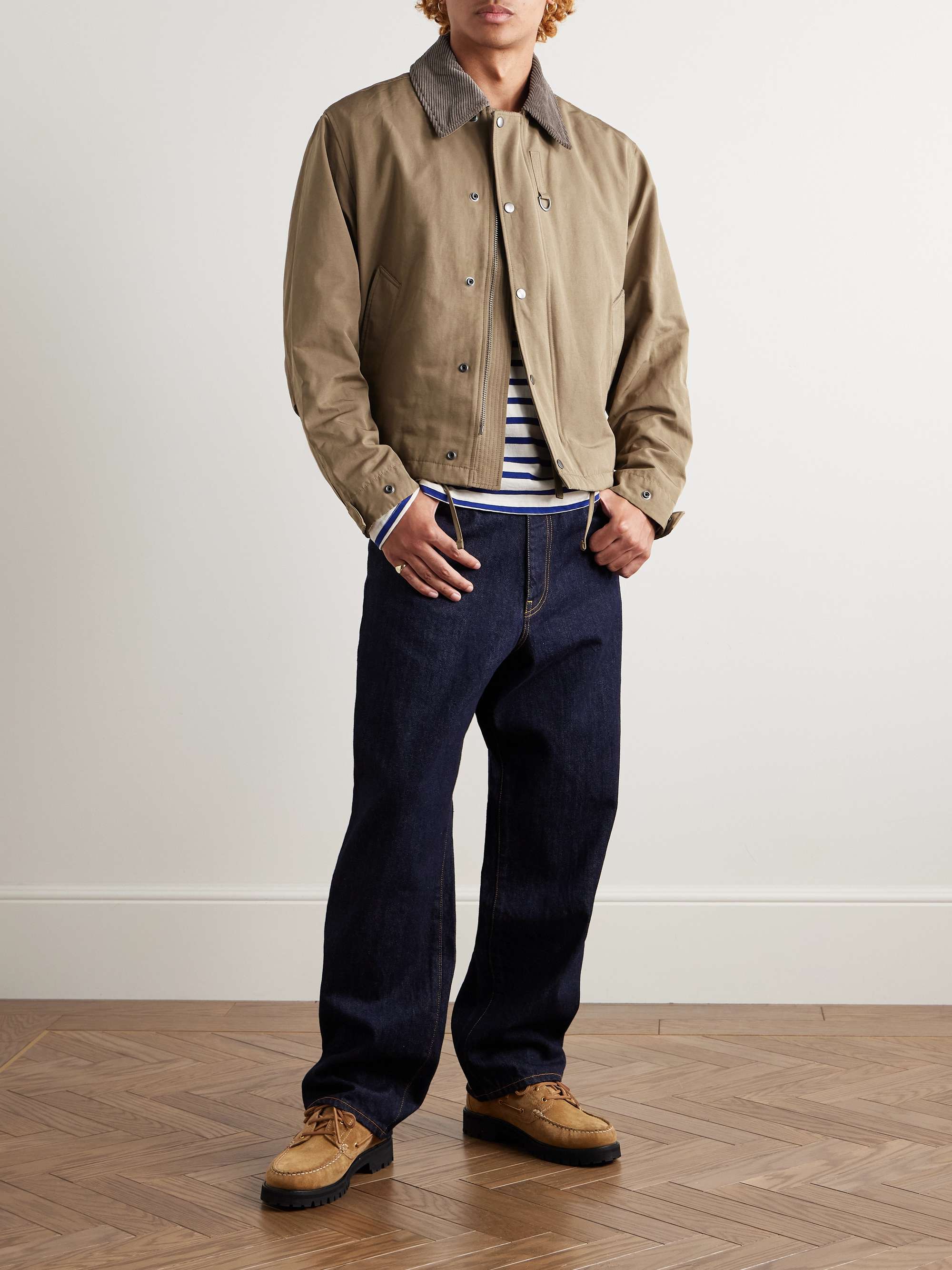 Heritage Corduroy-Trimmed Cotton-Blend Jacket view