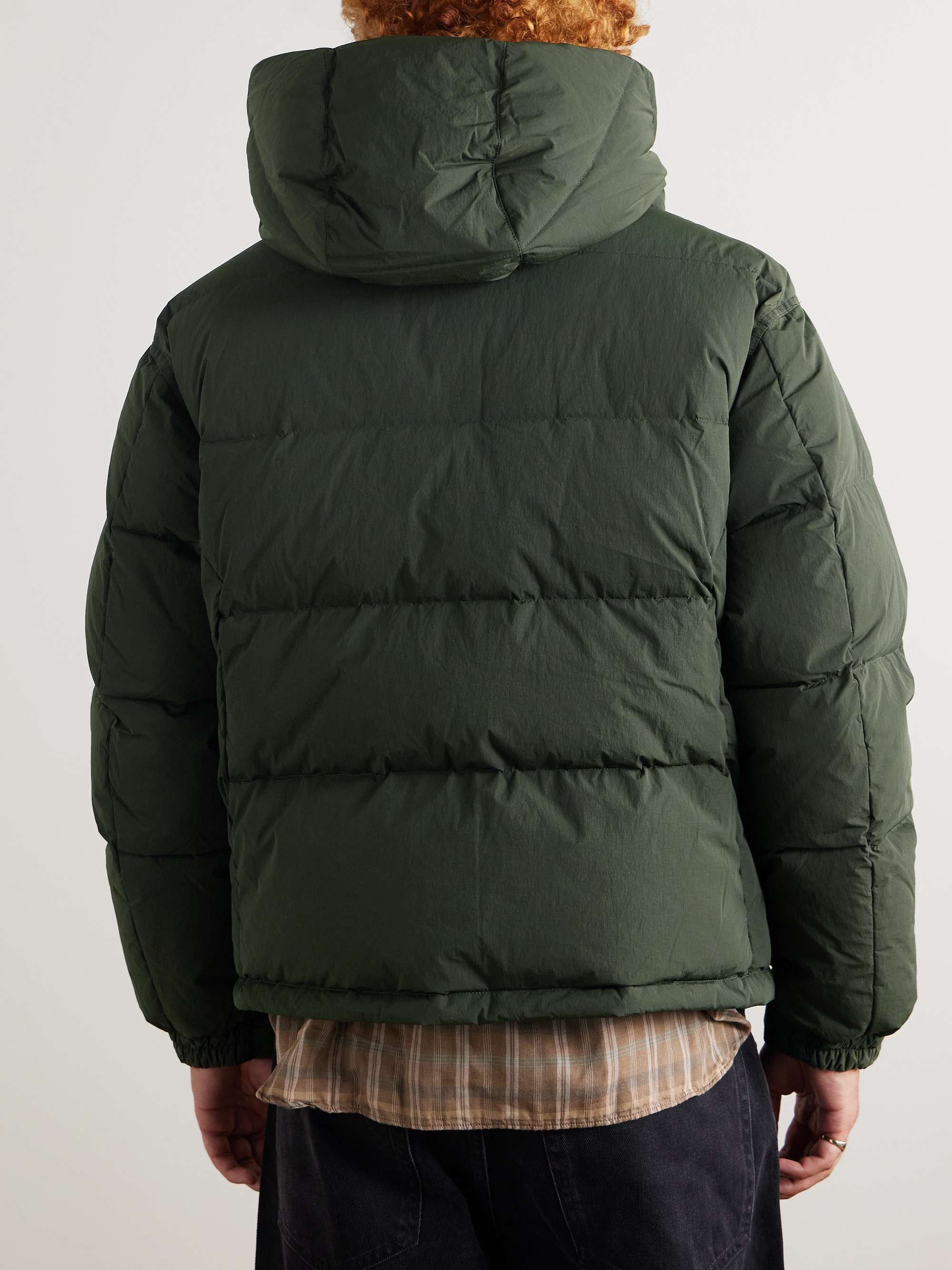 Slim-Fit Quilted Nylon Down Hooded Jacket view