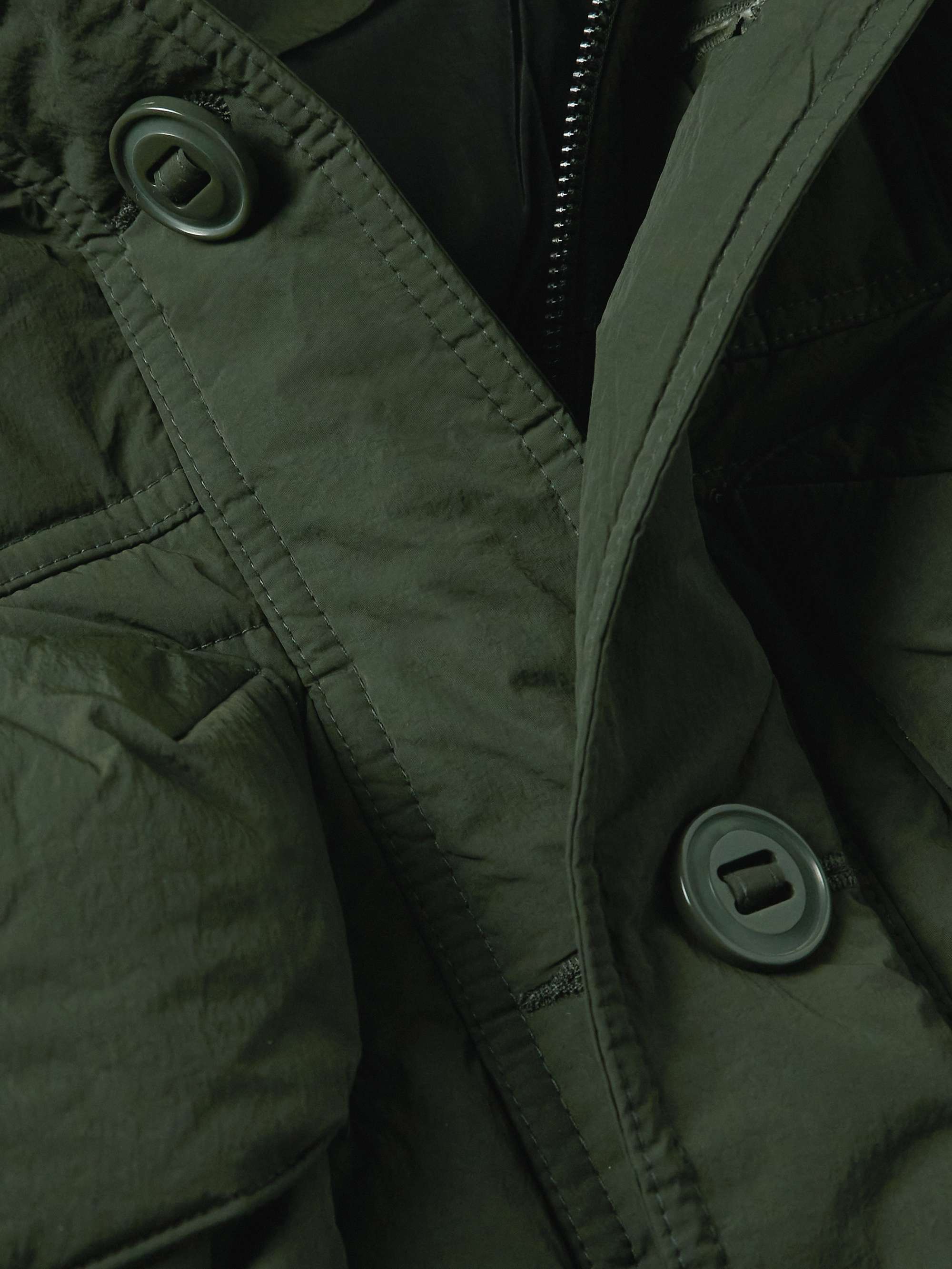 Slim-Fit Quilted Nylon Down Hooded Jacket view