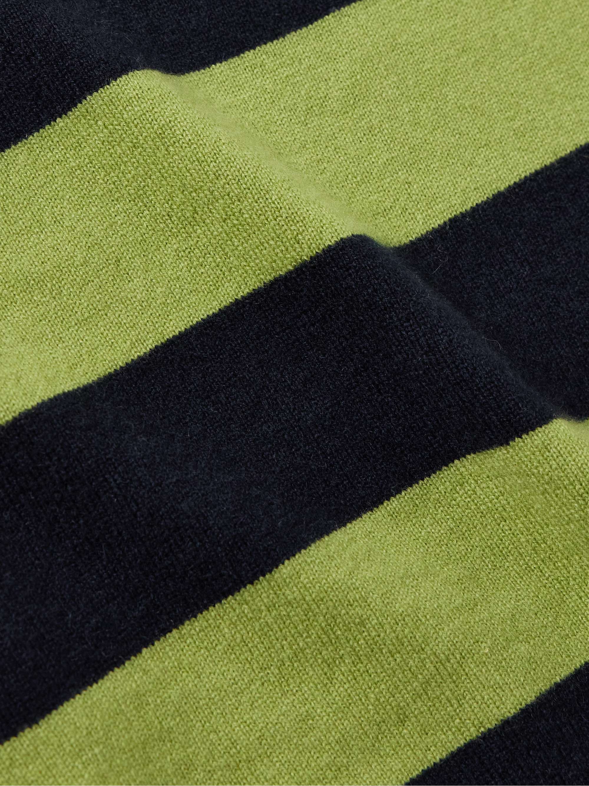 Rugby Striped Cashmere Polo Shirt view