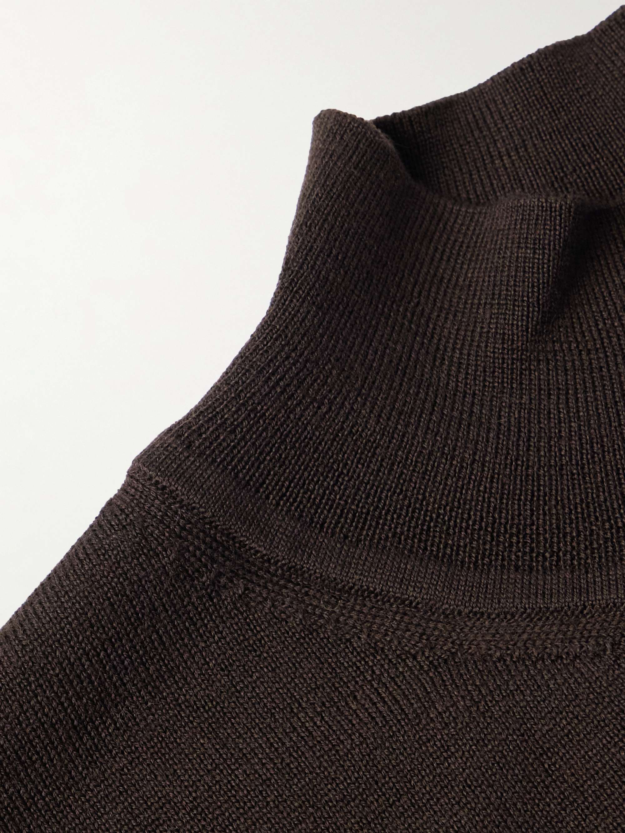 Merino Wool Mock-Neck Sweater view