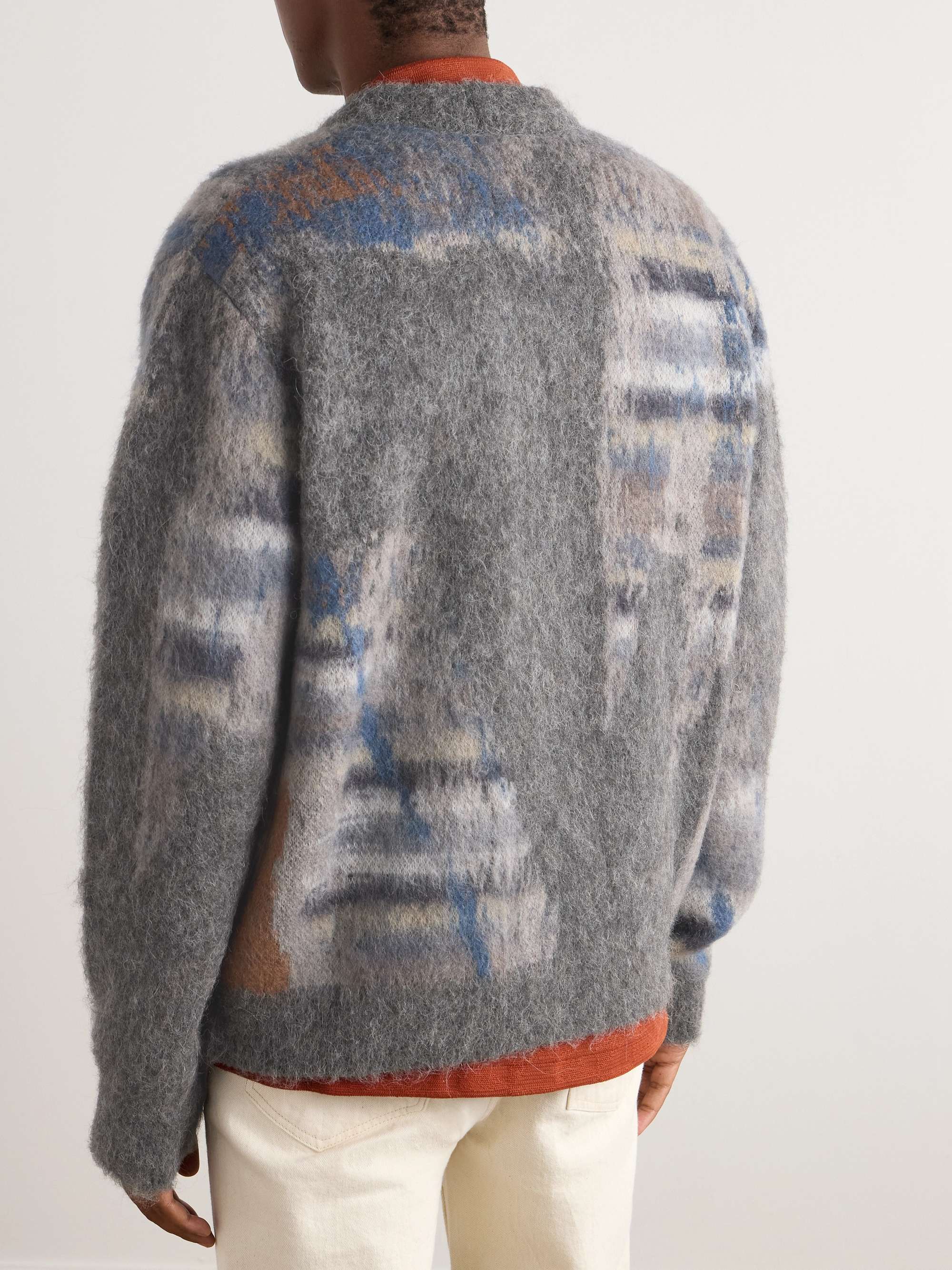 Brushed Jacquard-Knit Cardigan view