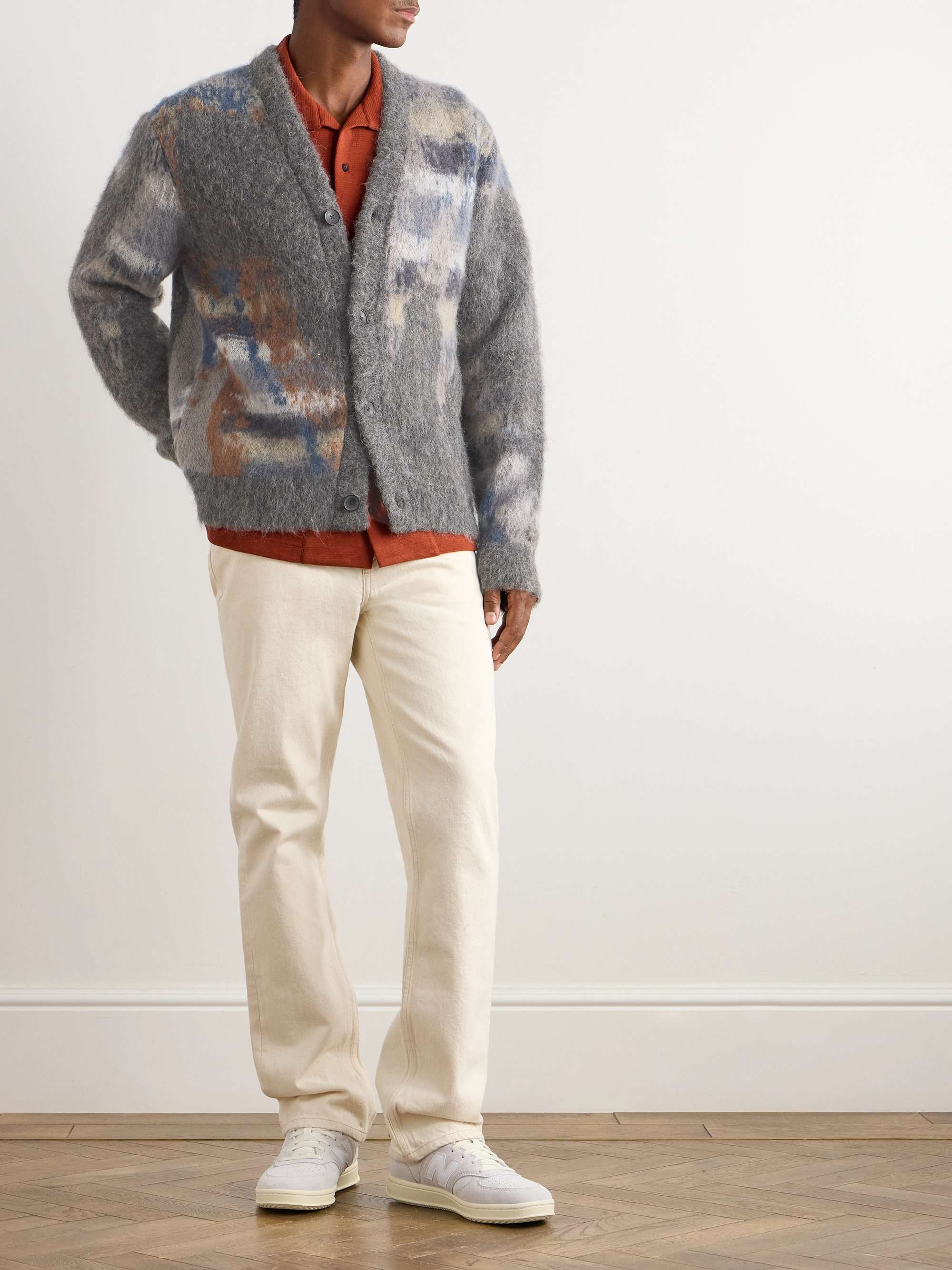 Brushed Jacquard-Knit Cardigan view