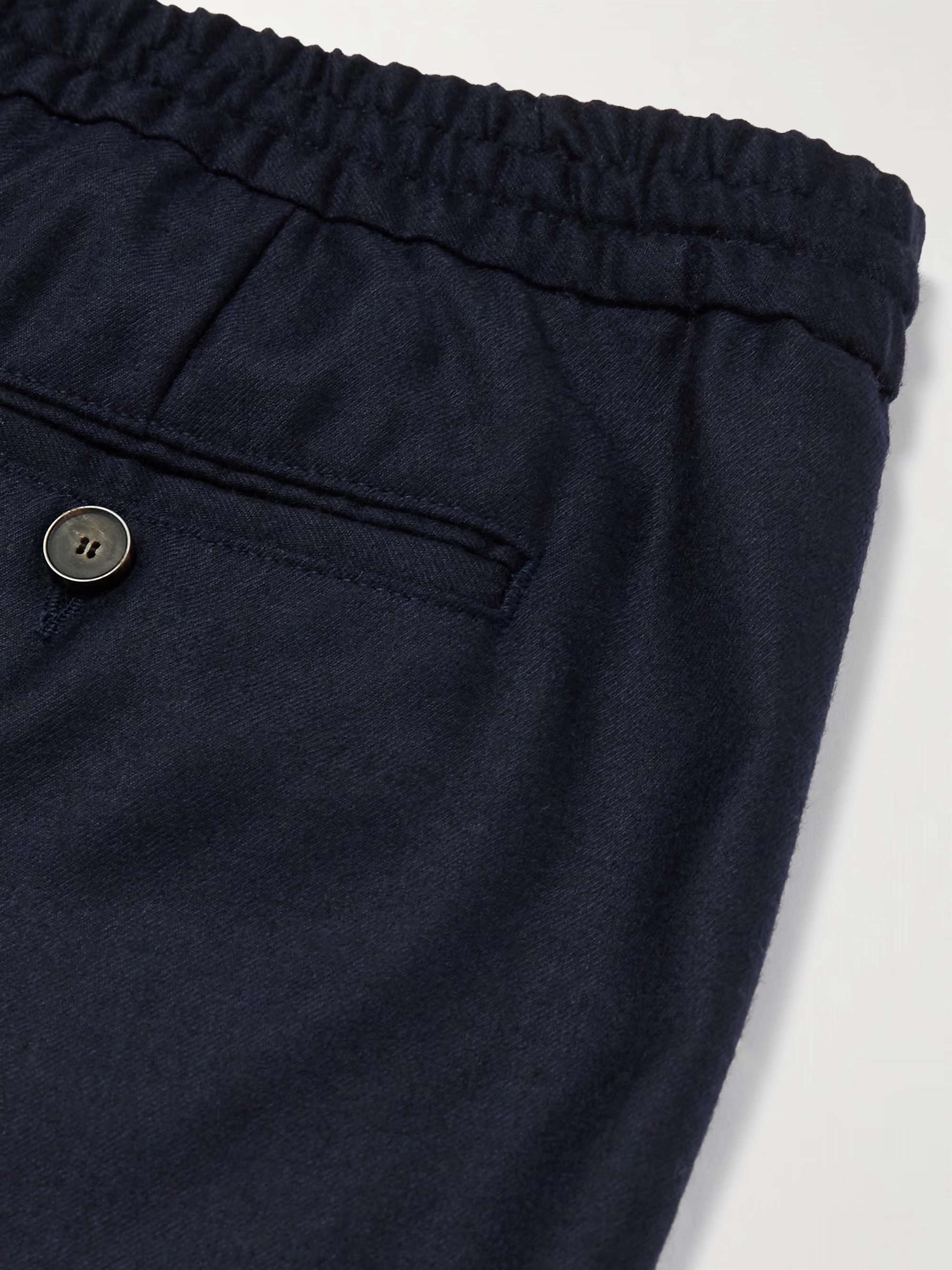 James Slim-Fit Wool-Flannel Drawstring Suit Trousers view