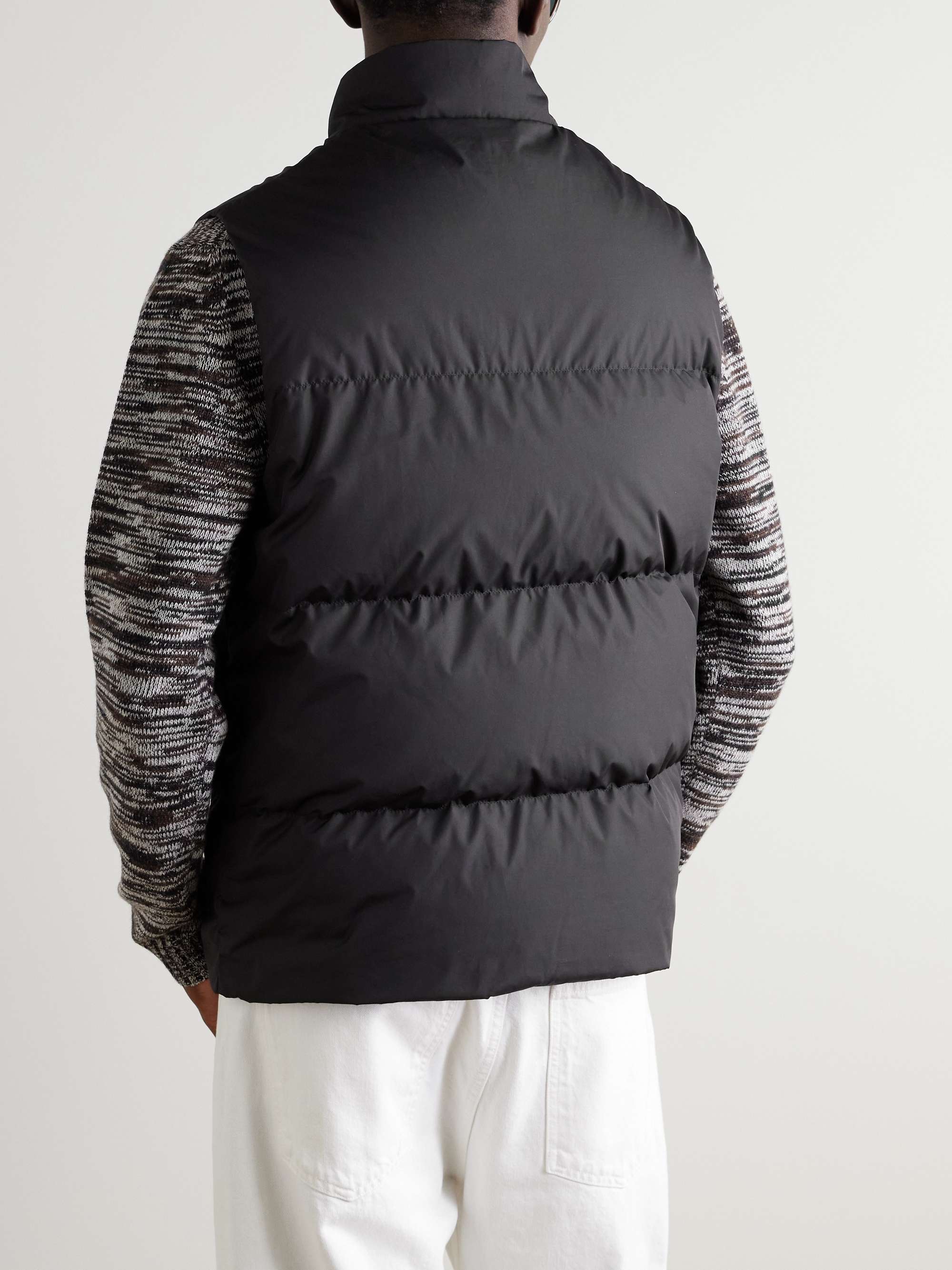 Padded Recycled-Shell Hooded Down Gilet view