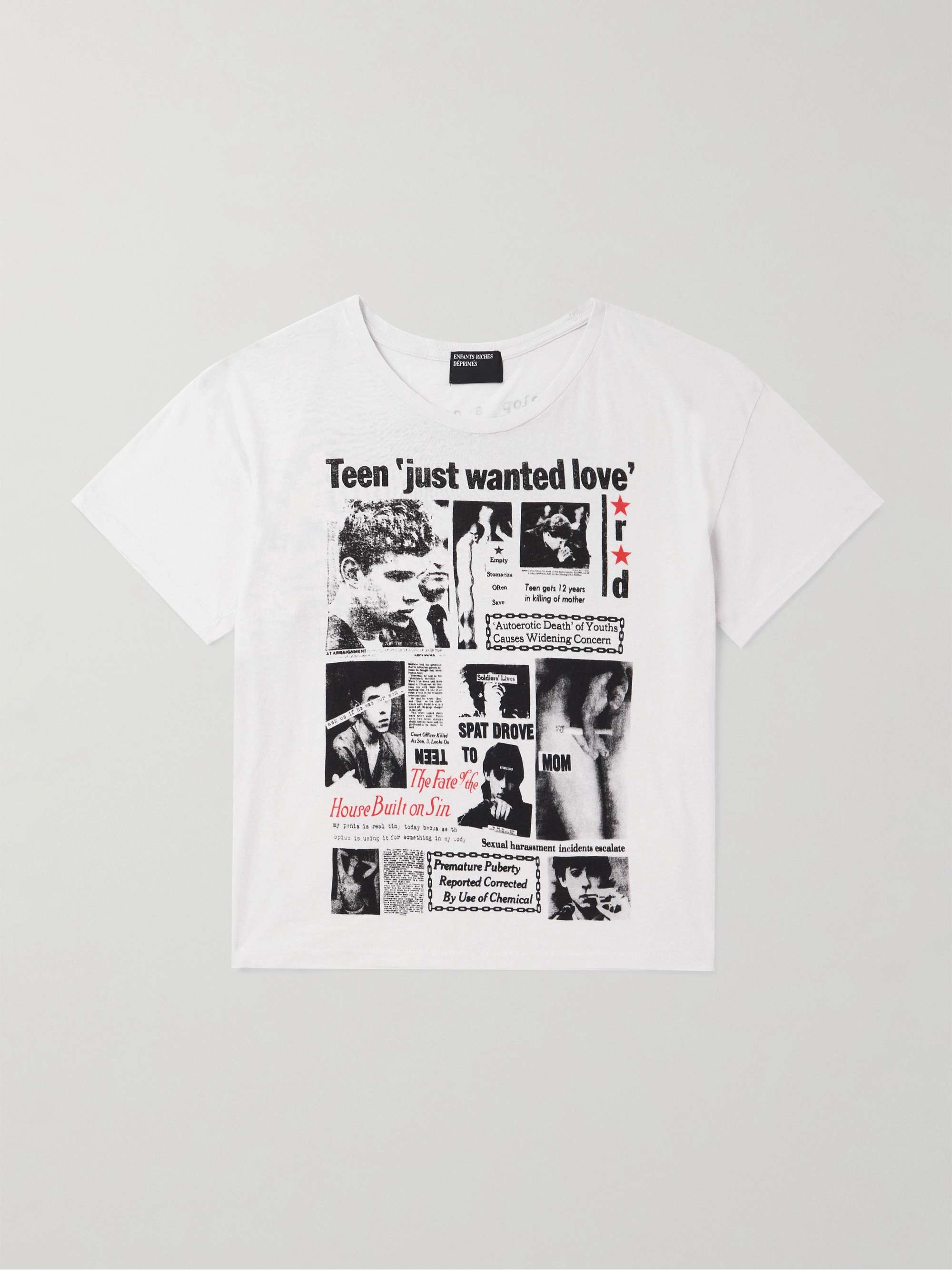 Slim-Fit Printed Cotton-Jersey T-Shirt view