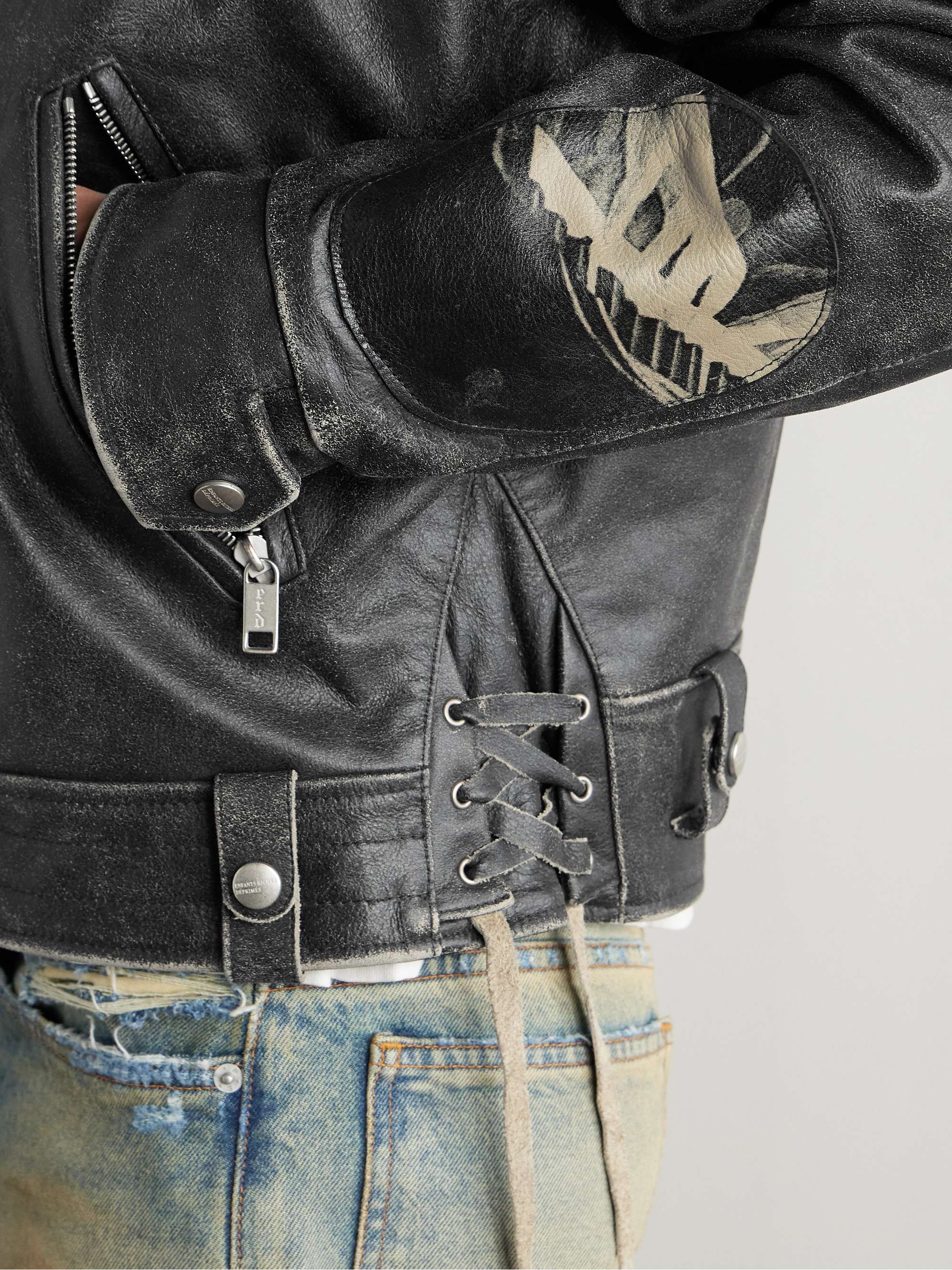 Pianist Distressed Leather Jacket view