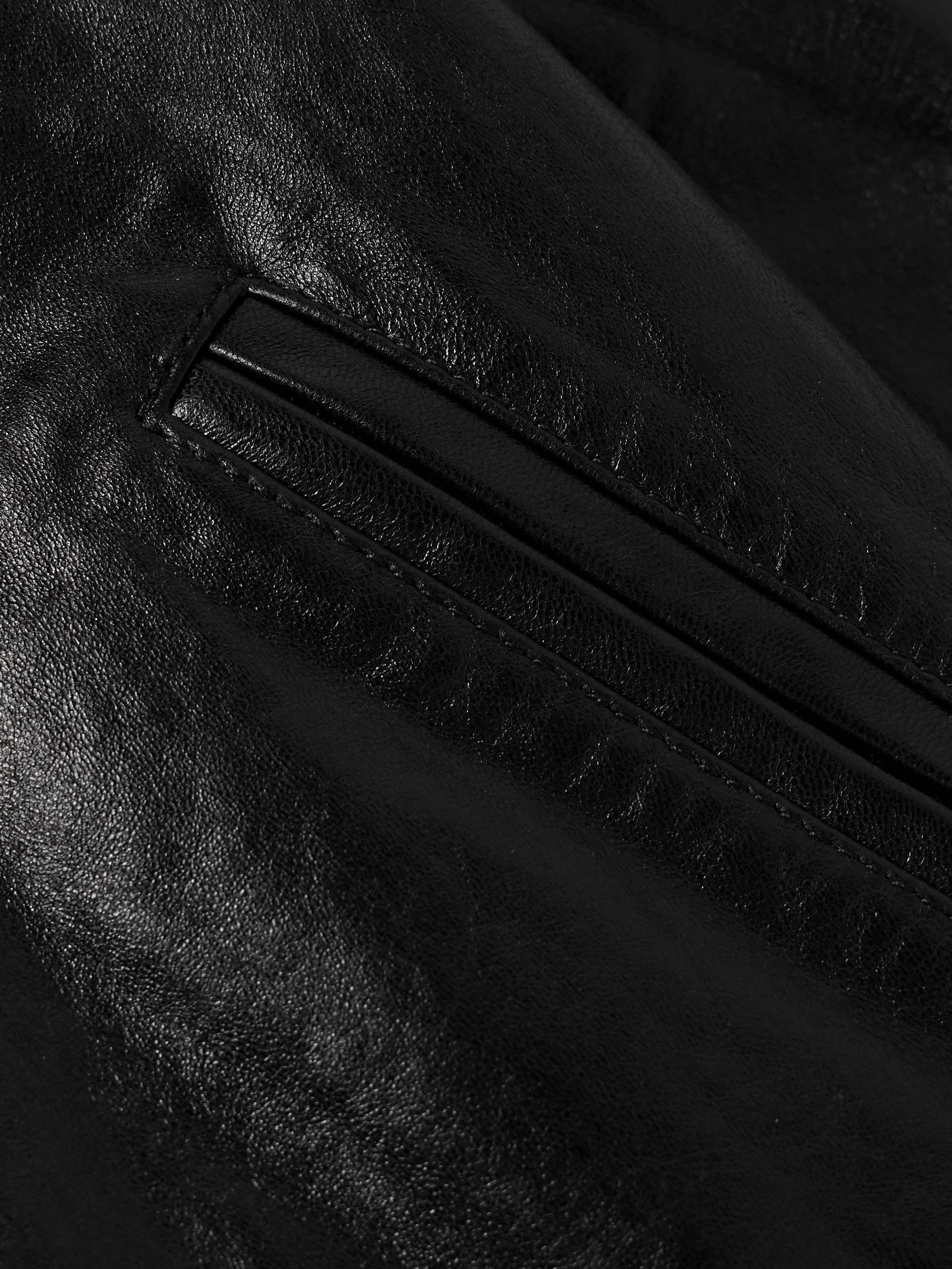 Television Panelled Leather Jacket view