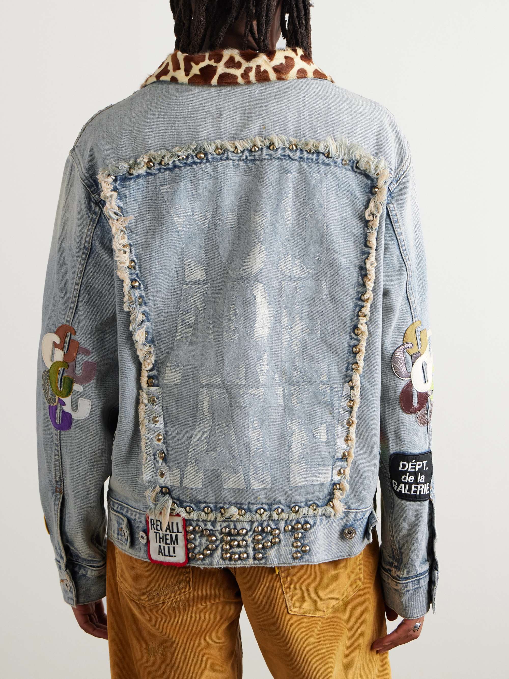 Headline Logo-Appliquéd Printed Denim Jacket view