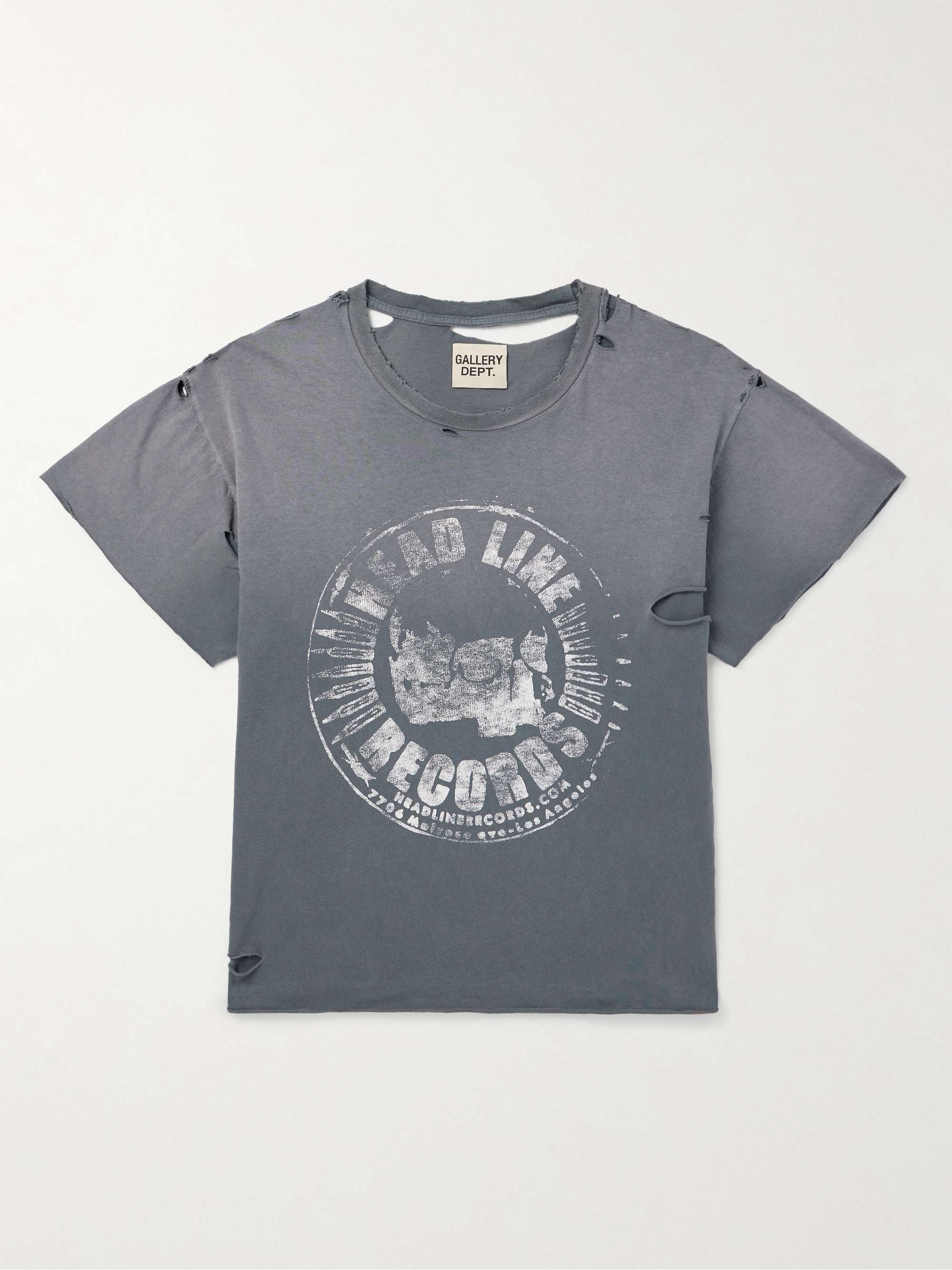 Grailed Distressed Glittered Printed Cotton-Jersey T-Shirt view