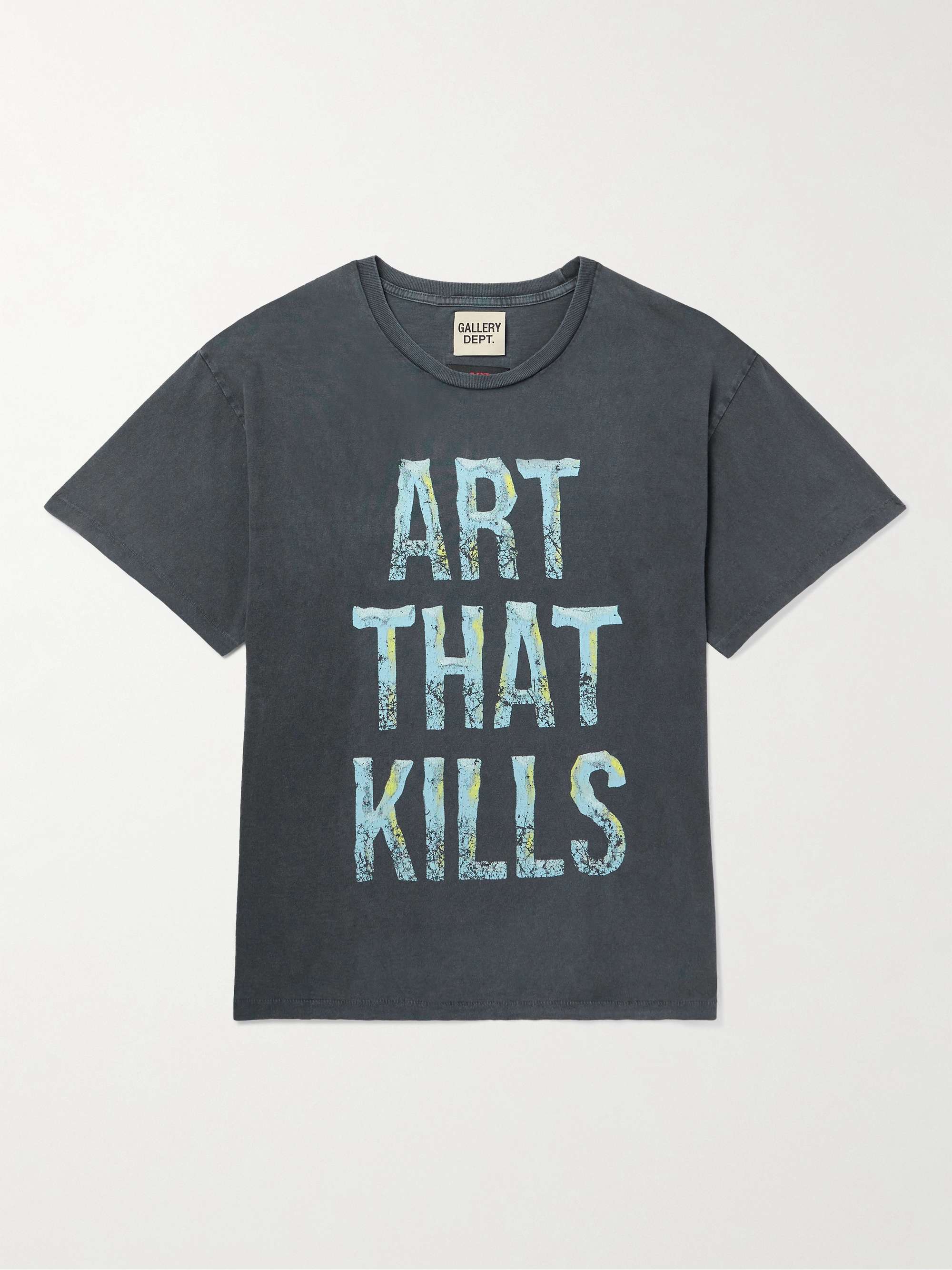 Printed Glittered Cotton-Jersey T-Shirt view