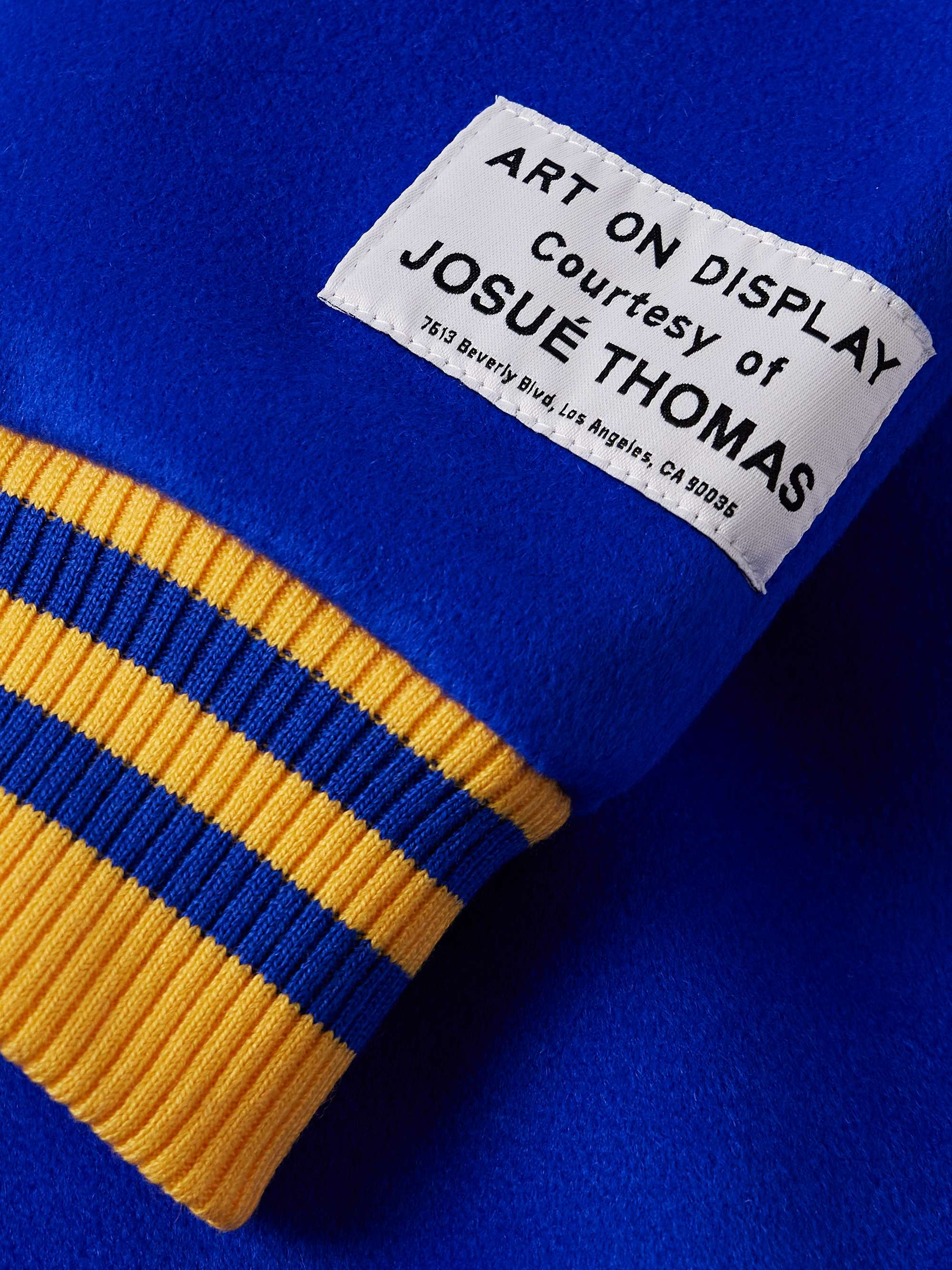 Logo-Embroidered Appliquéd Leather-Trimmed Wool-Blend Felt Varsity Jacket view