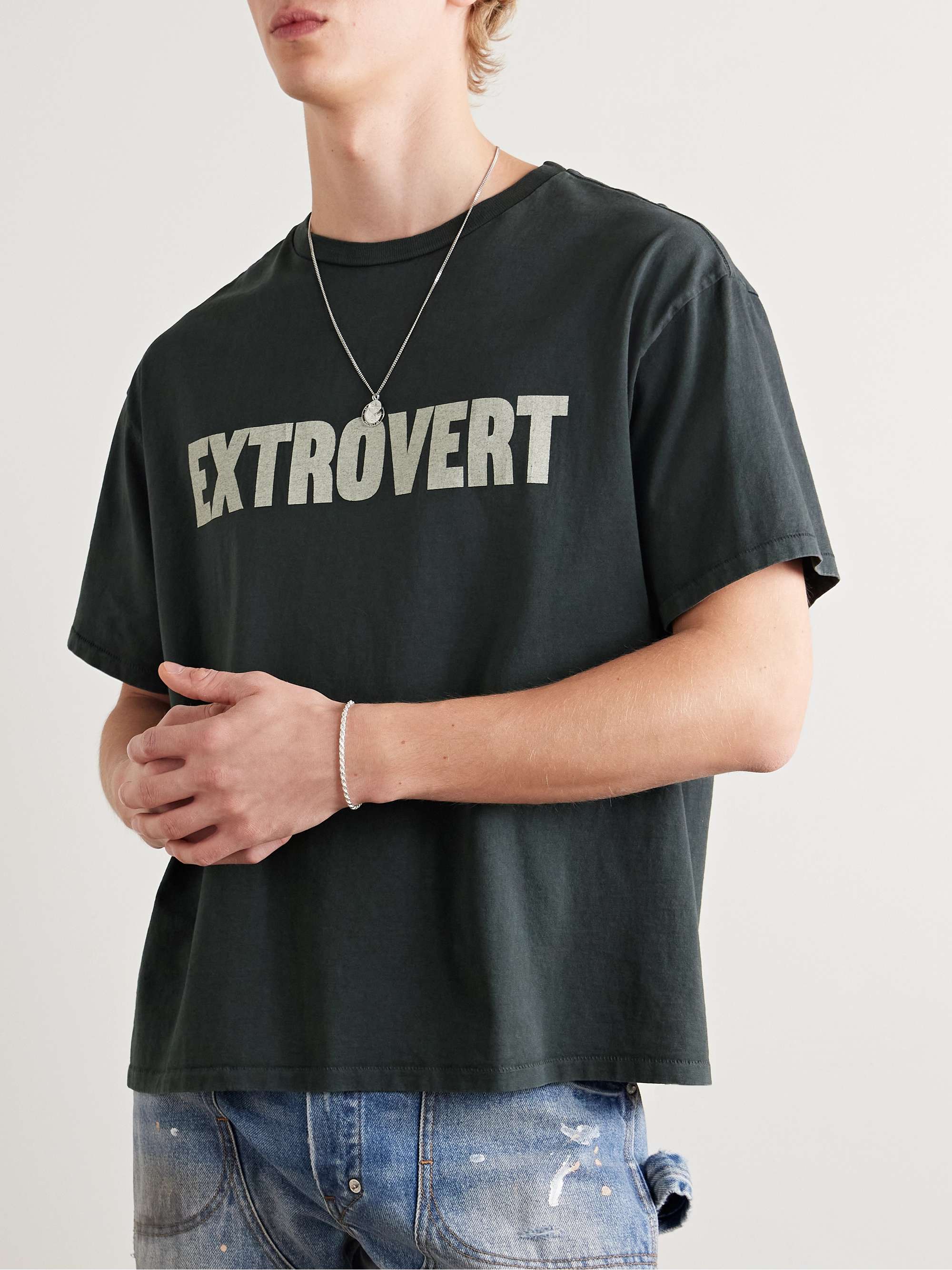 IntroExtro Reversible Printed Cotton-Jersey T-Shirt view