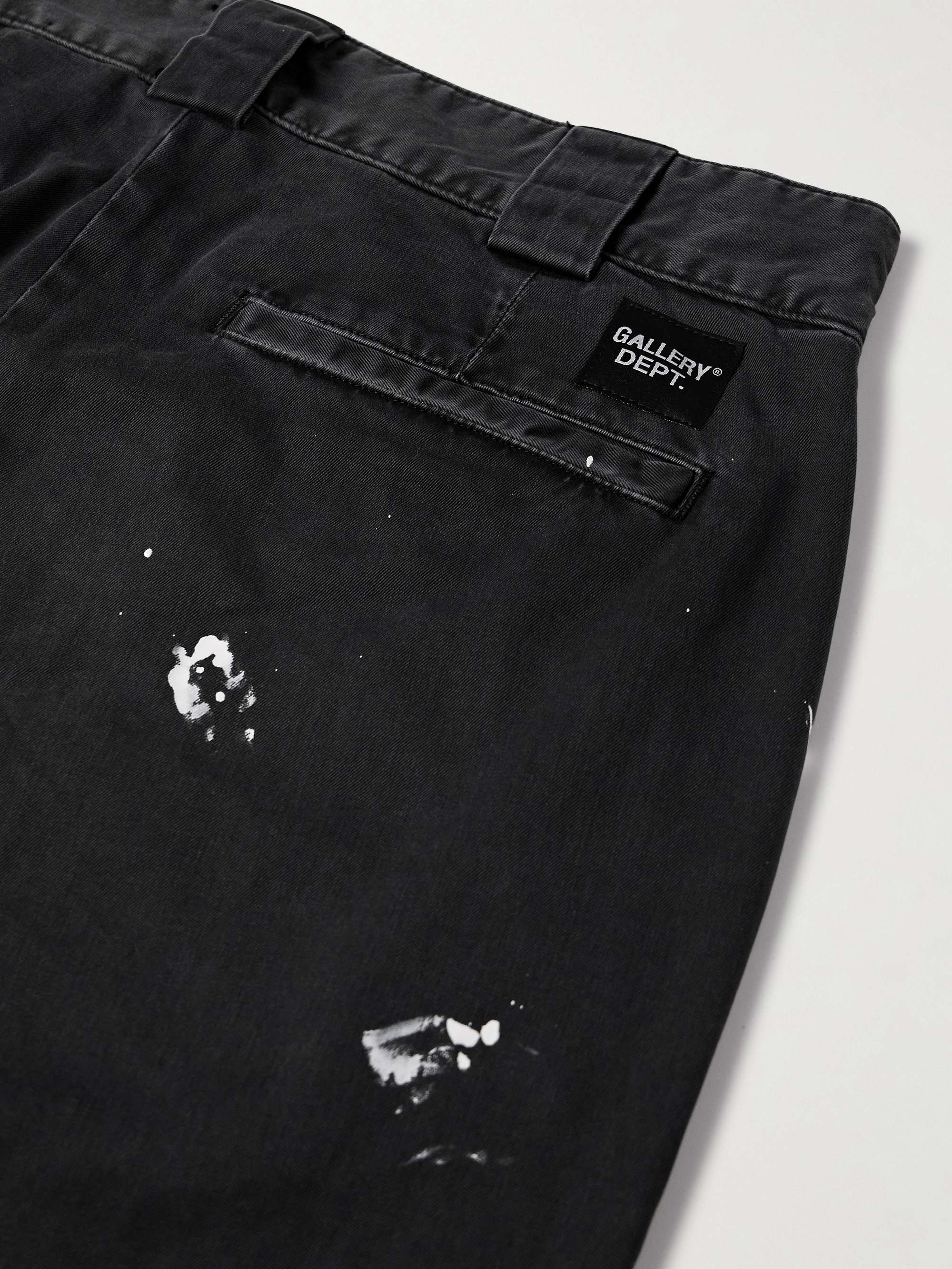 Slim-Fit Flared Paint-Splattered Jeans view