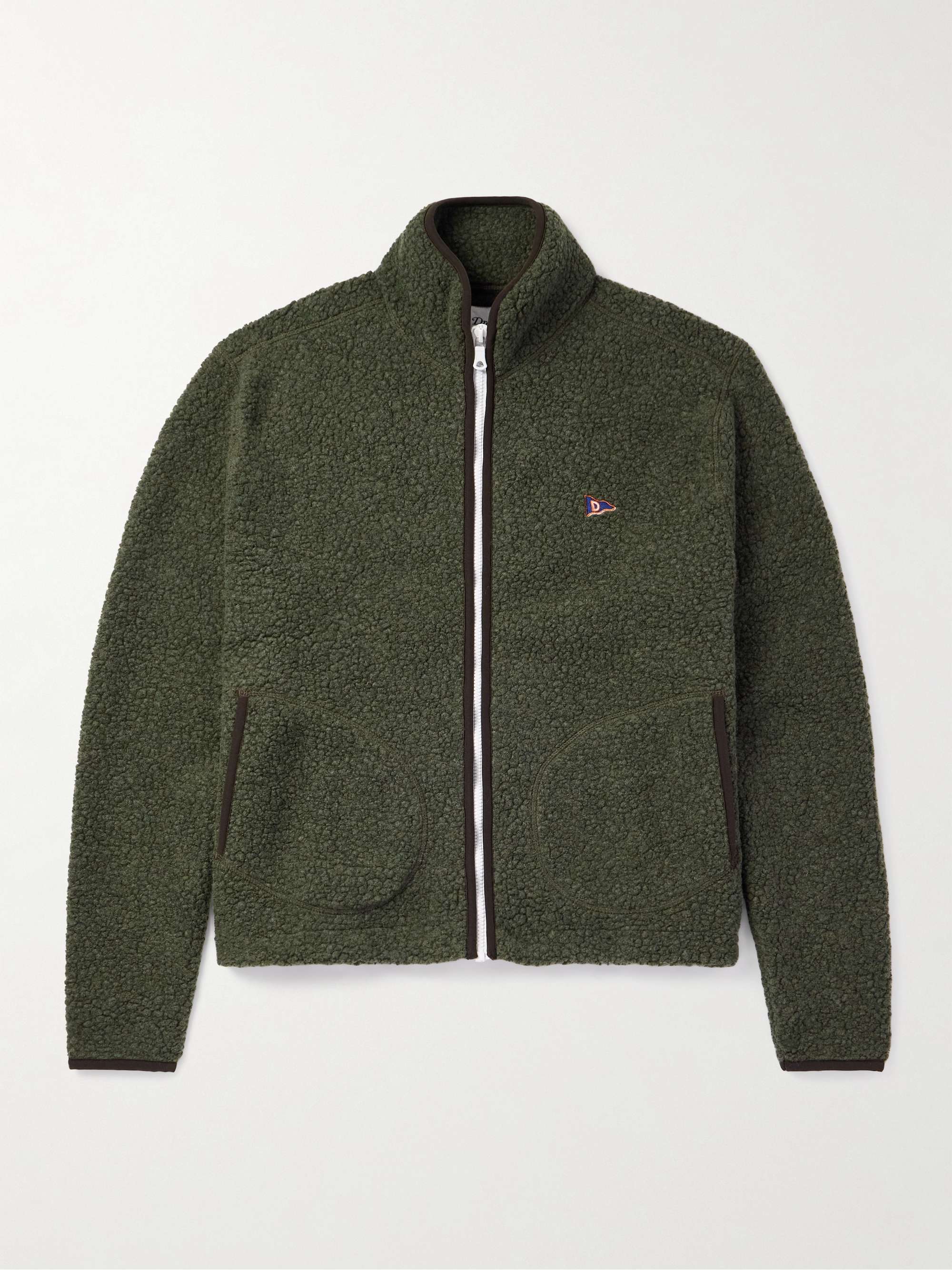 Logo-Embroidered Wool-Blend Bouclé Jacket view