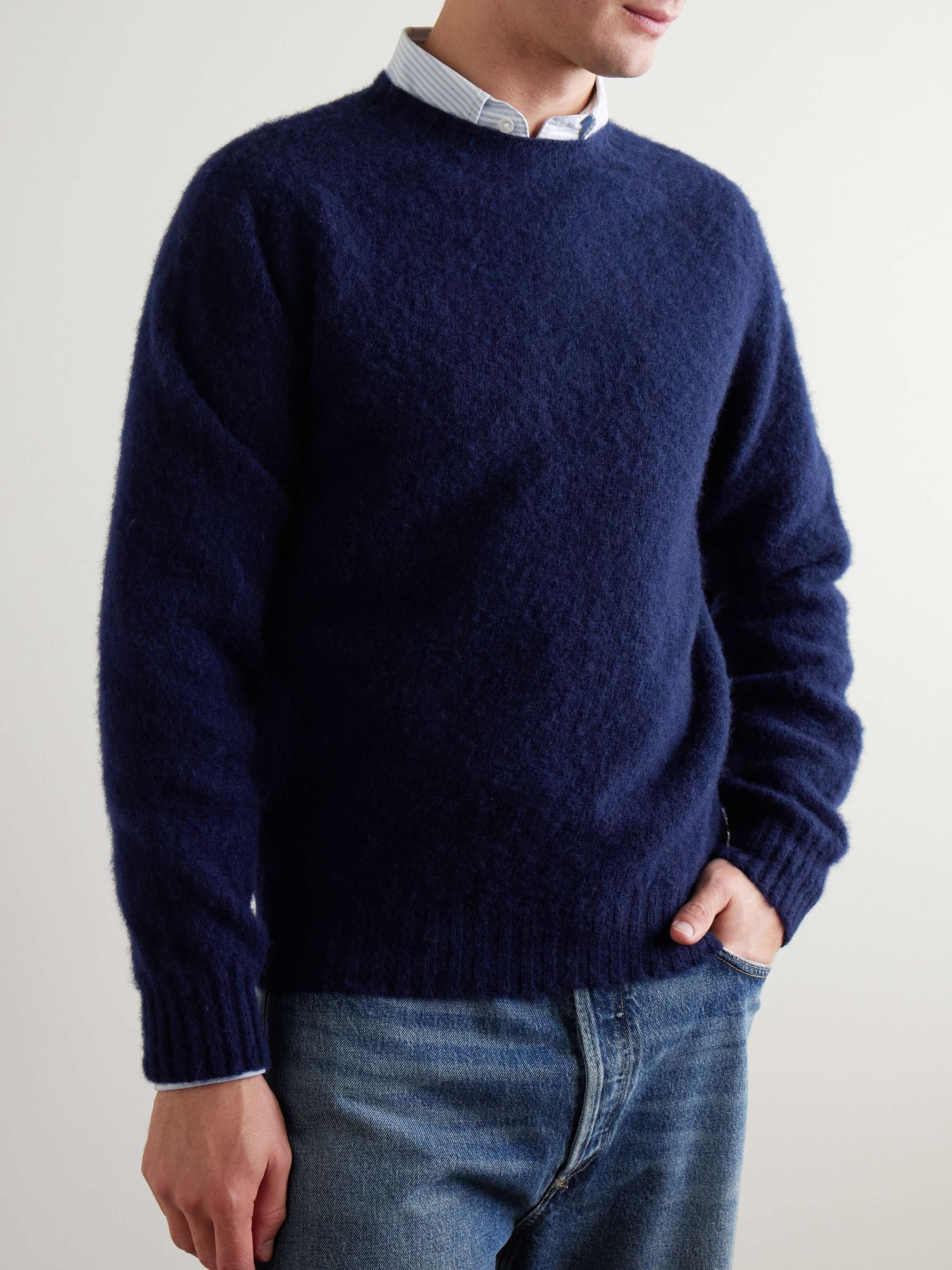 Brushed Shetland Wool Sweater view