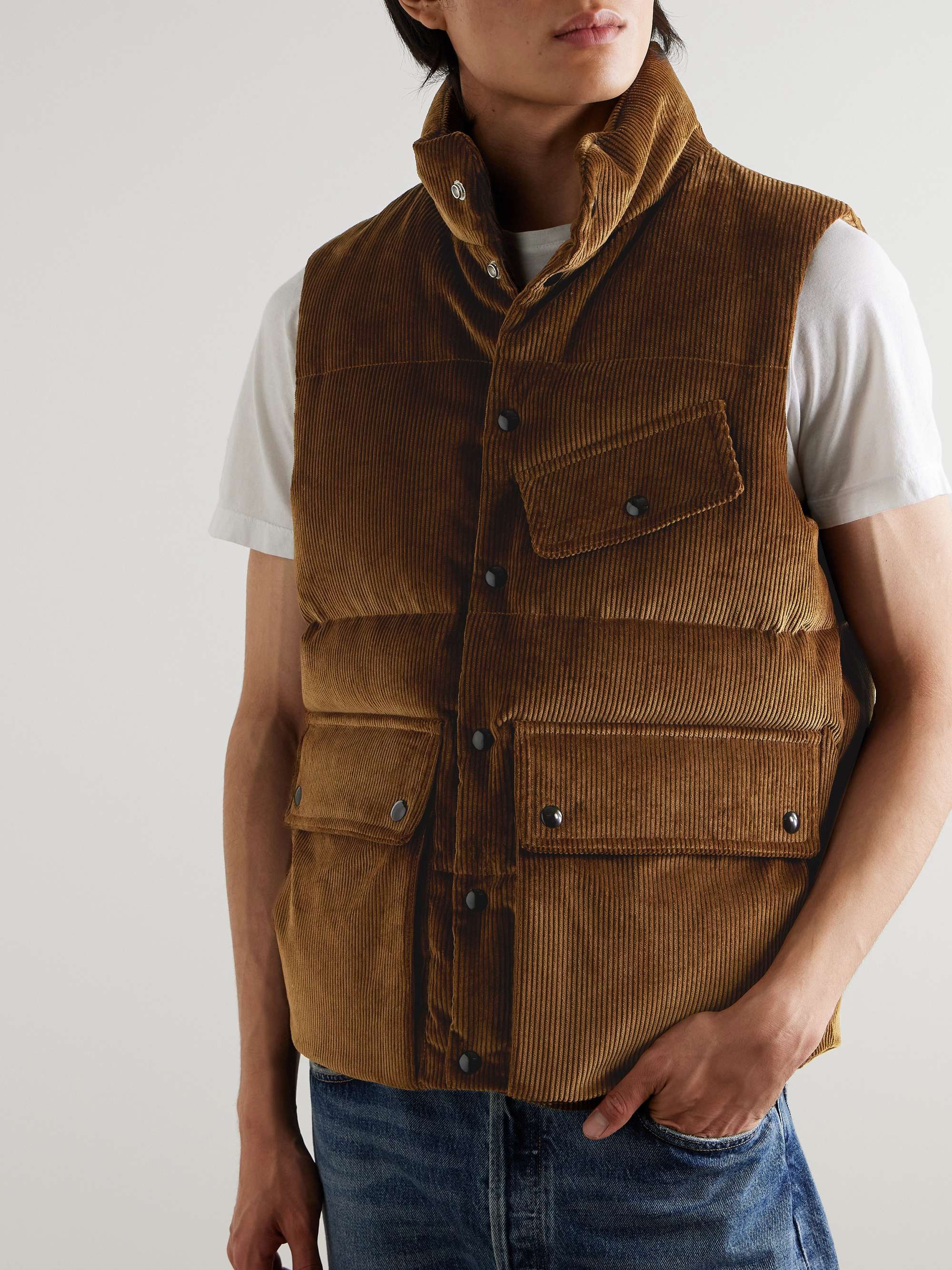 Quilted Cotton-Corduroy Down Gilet view